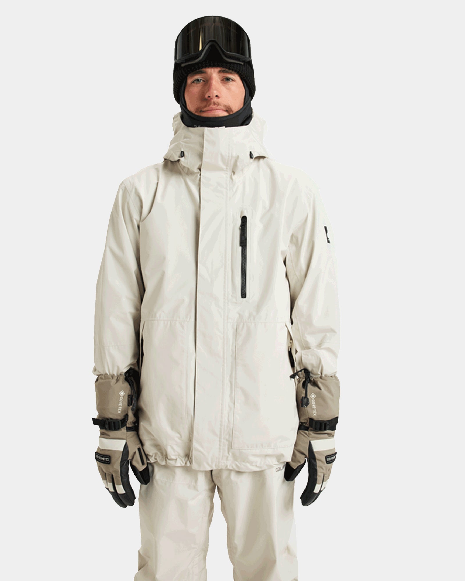Mens Mission Snowboard Jacket Bone - Image 1