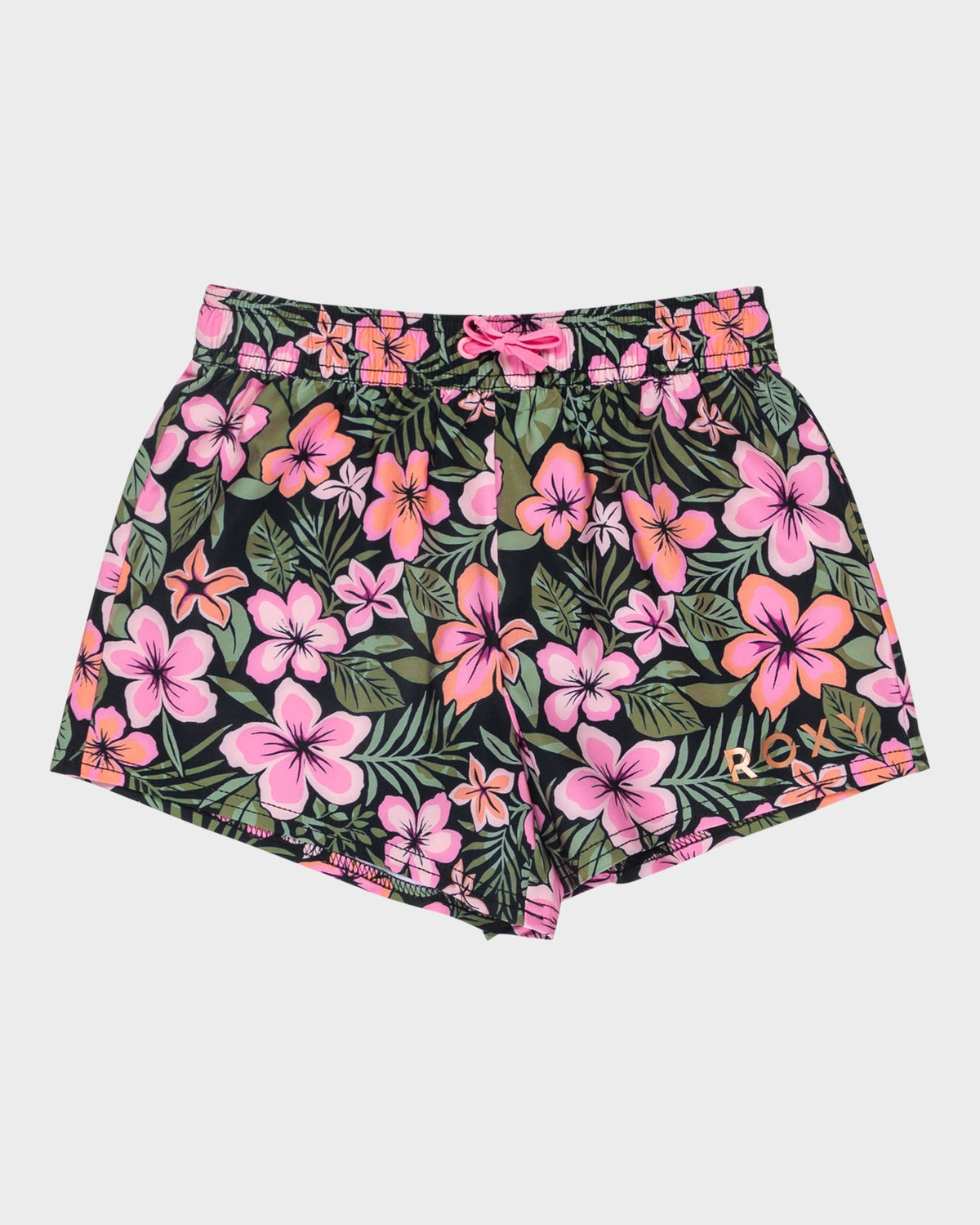 Kids RG Active Board Shorts Anthracite Fearless Floral - Image 1