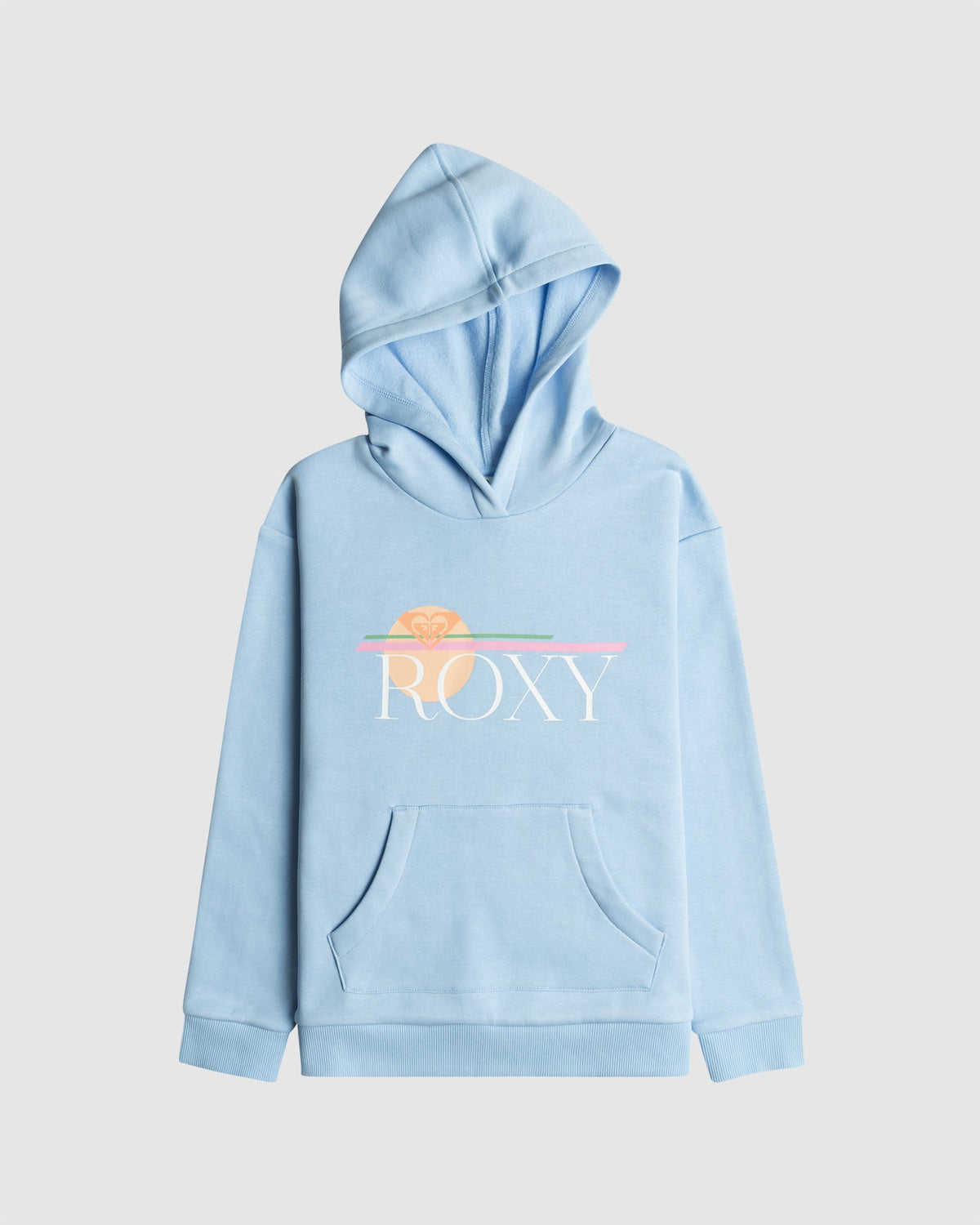 Girls 4-16 Surf Feeling Pullover Hoodie Bel Air Blue - Image 3