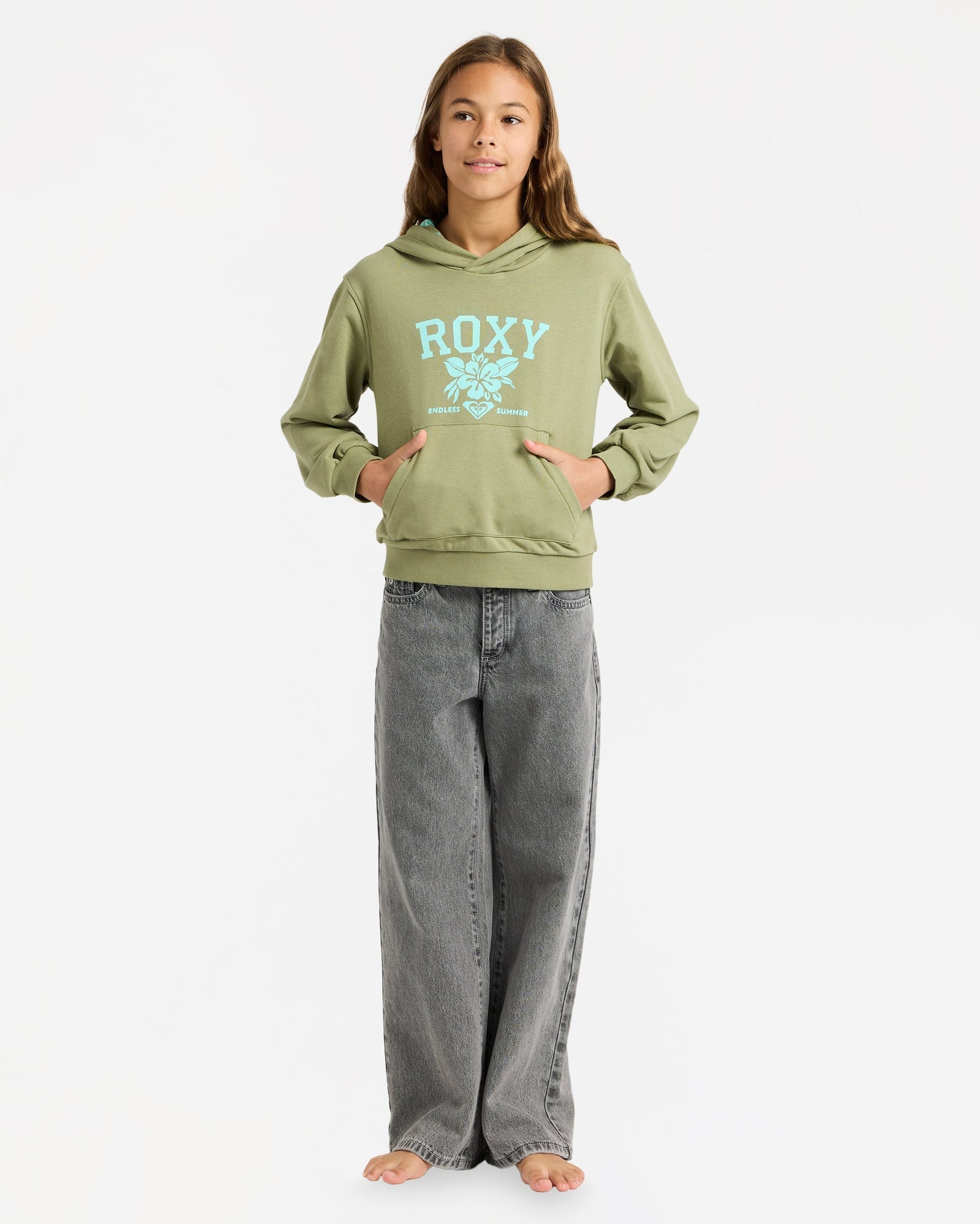 Kids Hope You Trust 2 Hooded Jumper Oil Green - Image 6