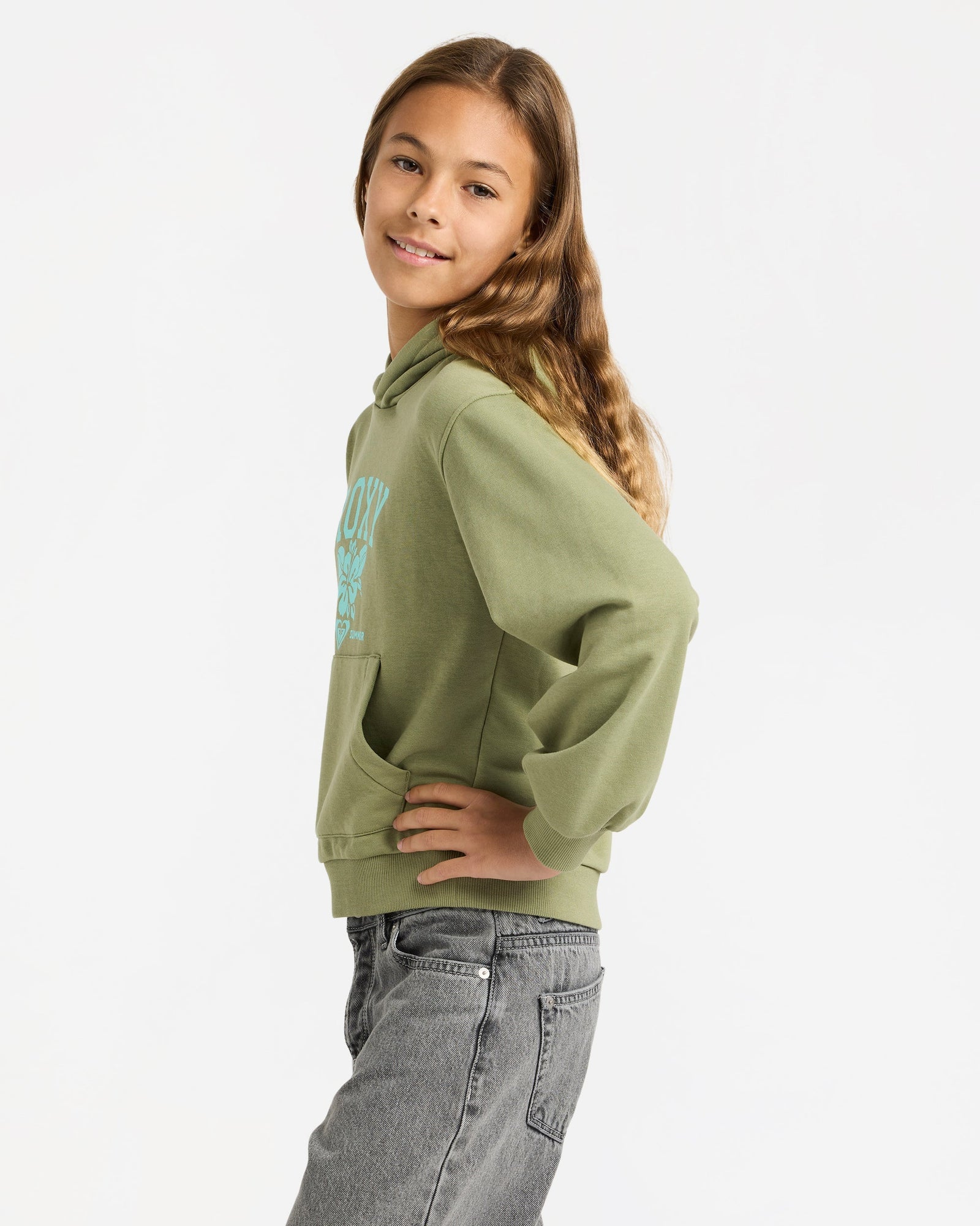 Kids Hope You Trust 2 Hooded Jumper Oil Green - Image 4
