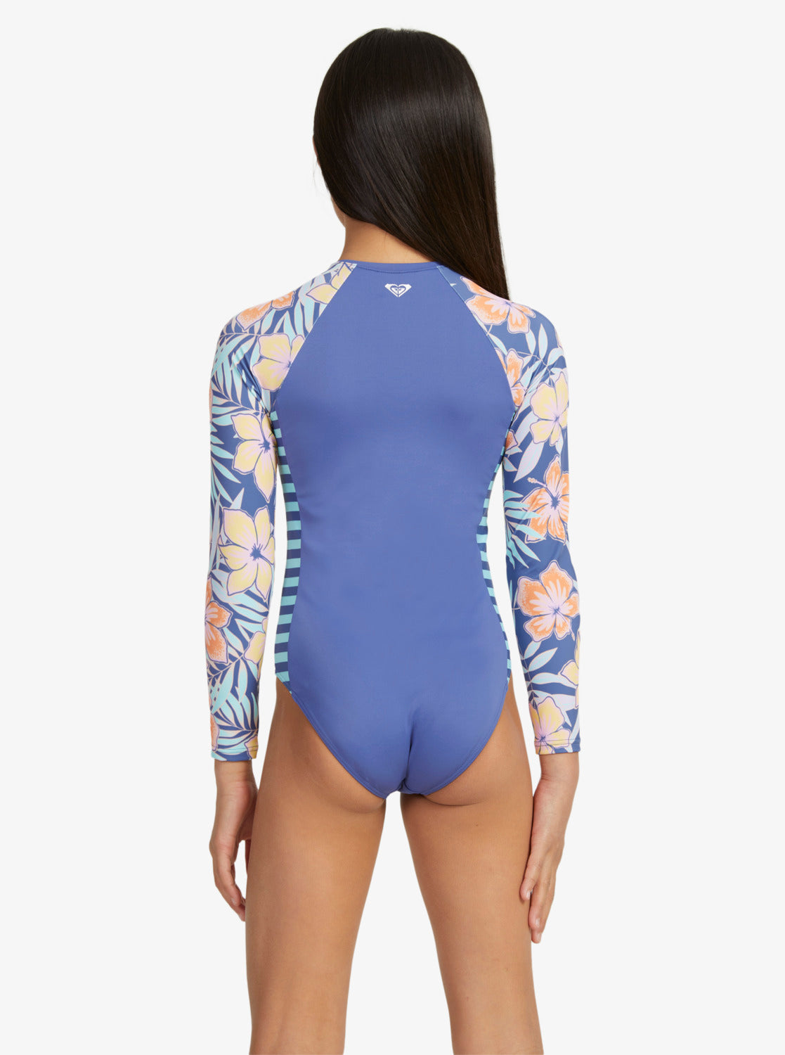 Girls 6-16 Funky Palm Long Sleeve One-Piece Rash Vest