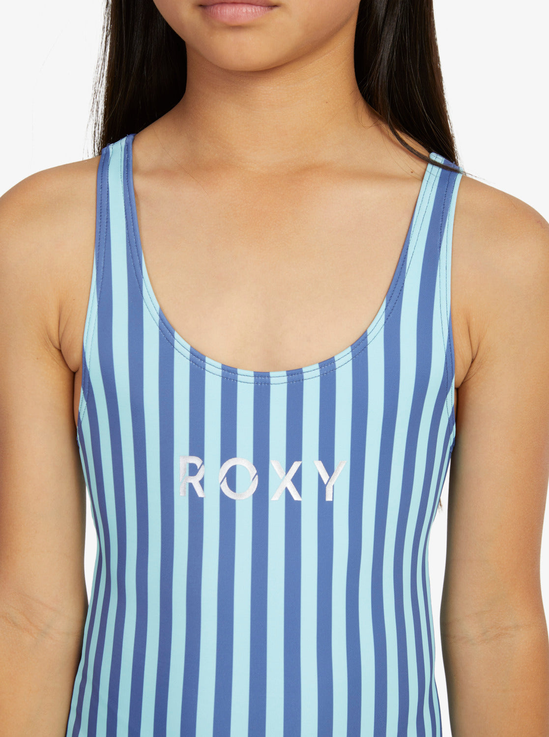 Girls 6-16 Serenity Stripe Cross Back One-Piece Swimsuit