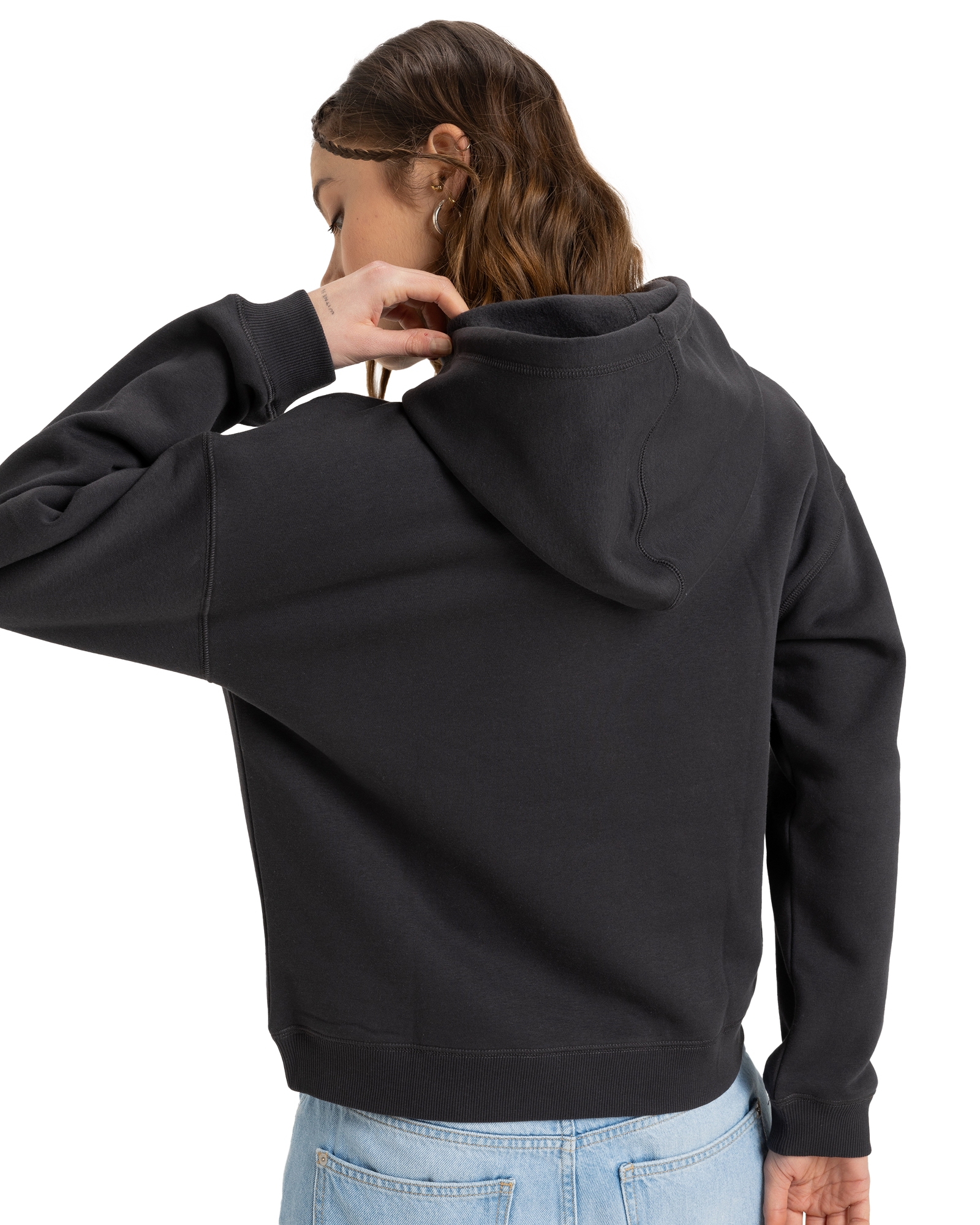 Womens Perfect Place Hoodie Brushed Phantom - Image 4