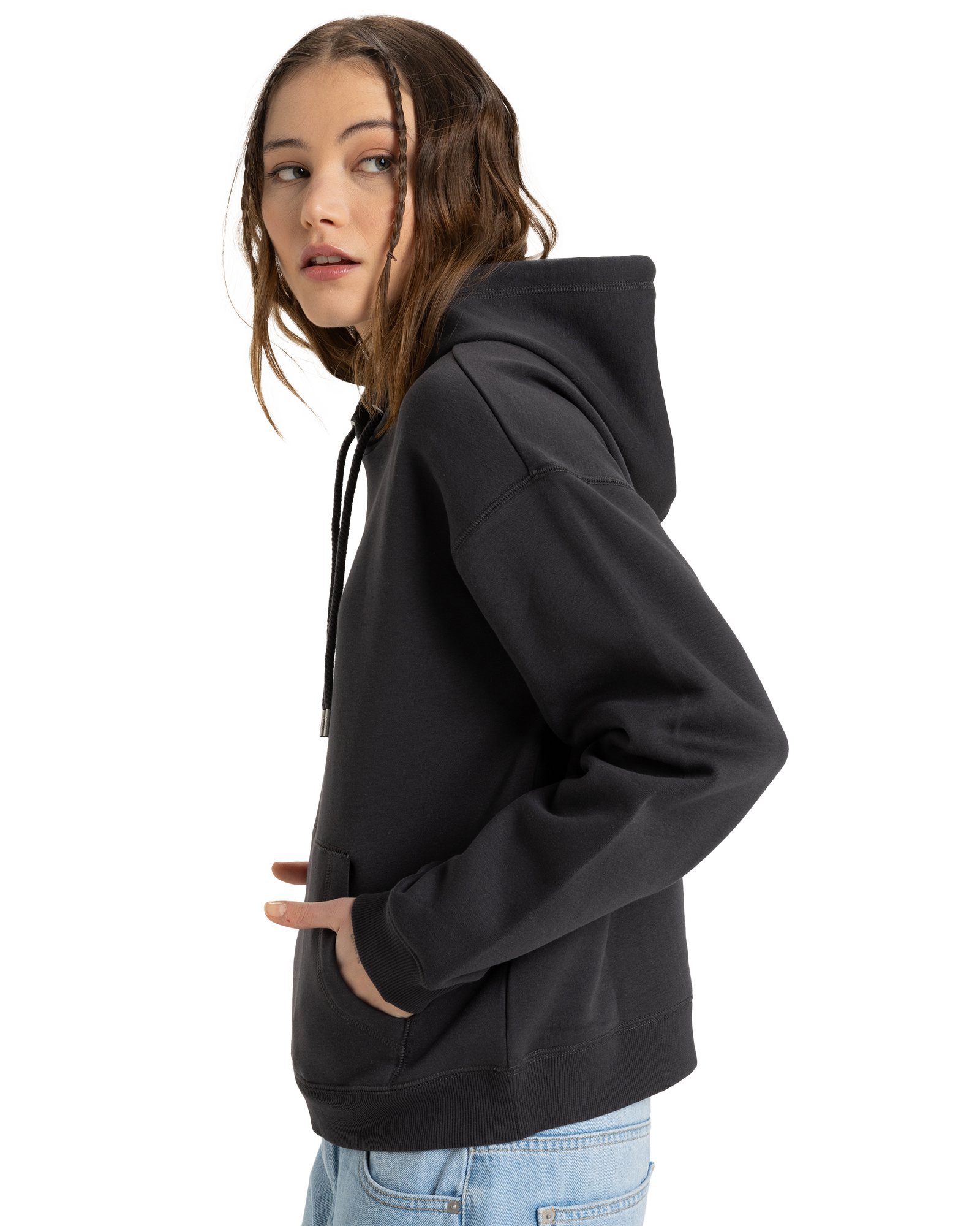 Womens Perfect Place Hoodie Brushed Phantom - Image 5
