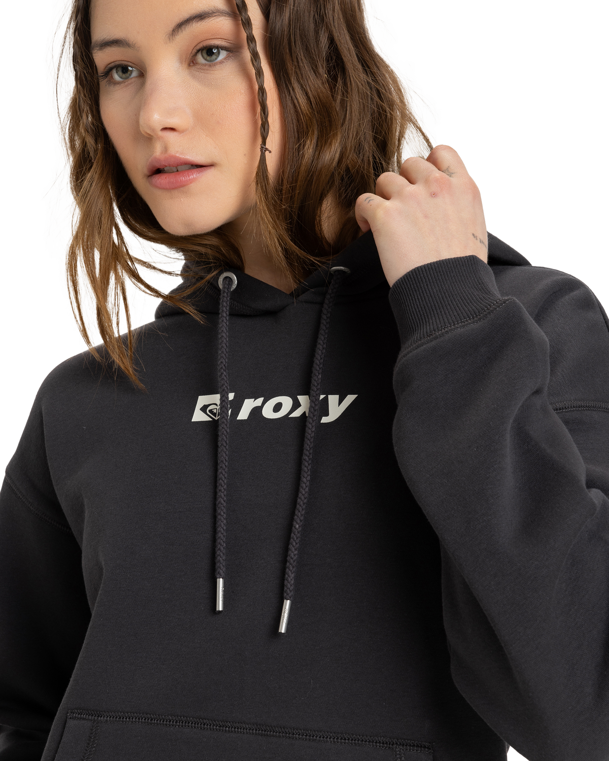 Womens Perfect Place Hoodie Brushed Phantom - Image 3