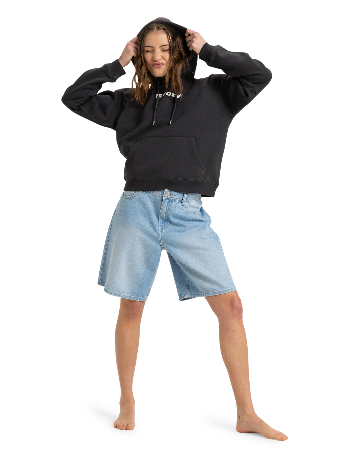Womens Perfect Place Hoodie Brushed Phantom - Image 2