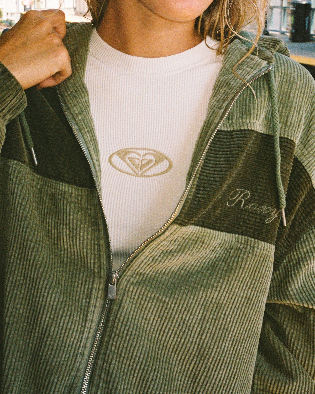 Womens Have A Blast Casual Jacket Oil Green - Image 8
