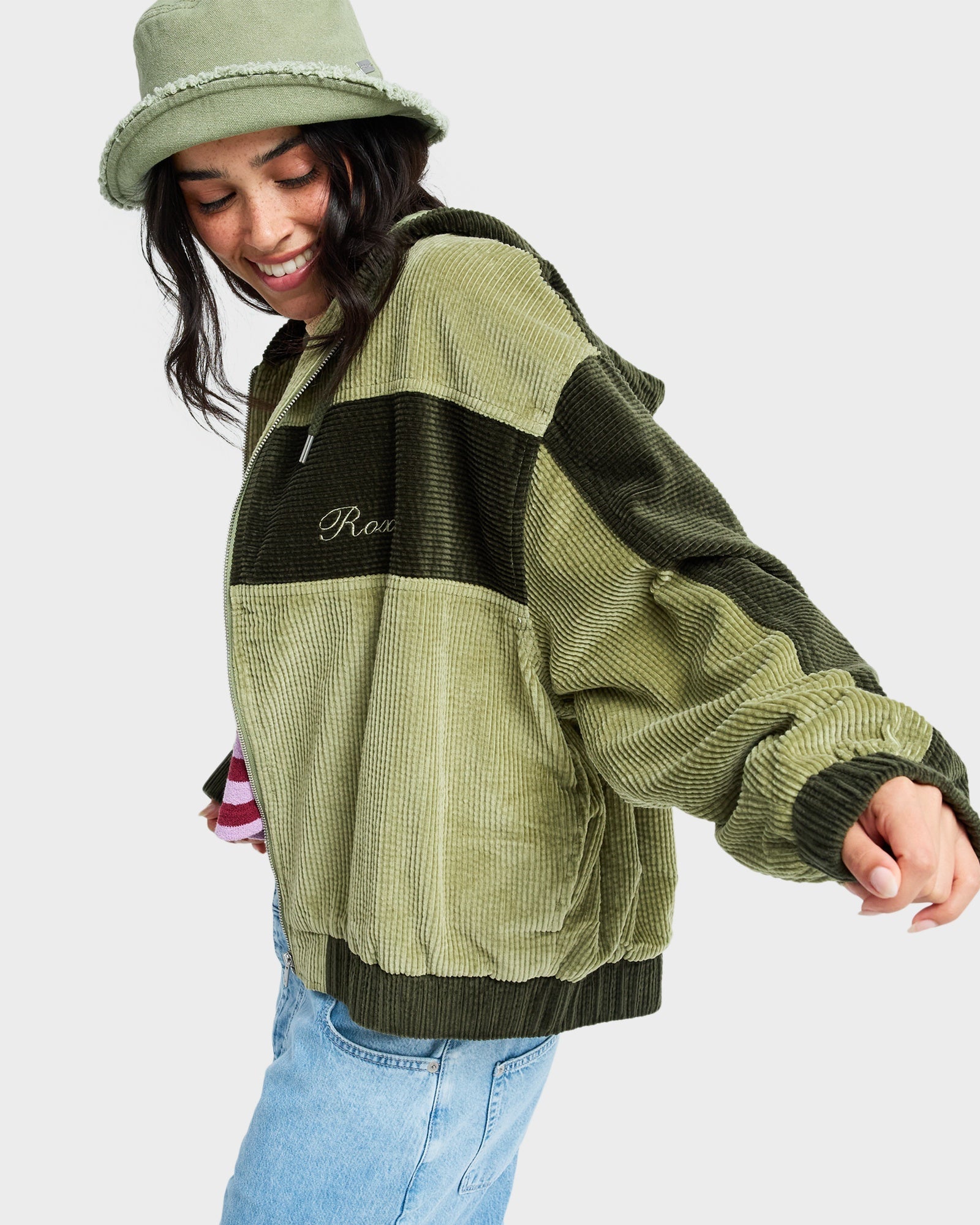 Womens Have A Blast Casual Jacket Oil Green - Image 5