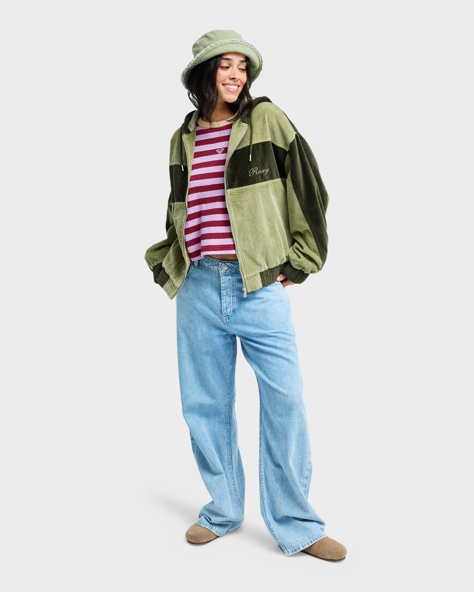 Womens Have A Blast Casual Jacket Oil Green - Image 9