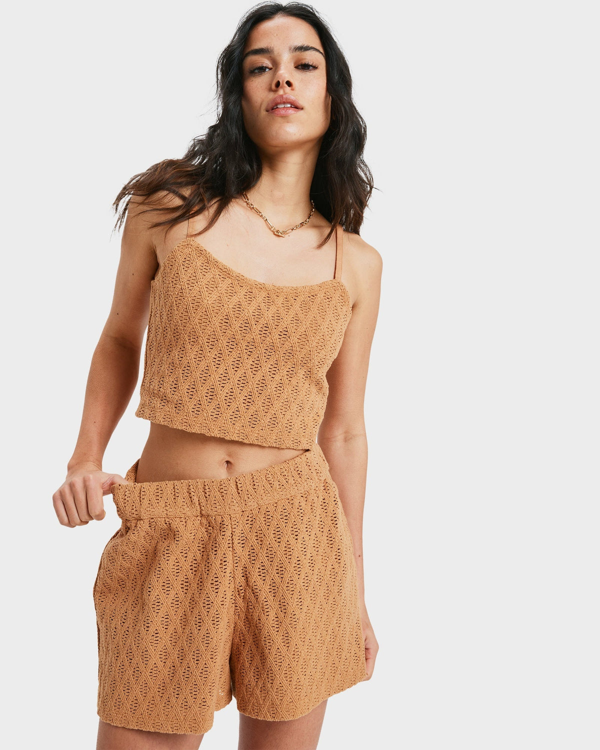 Womens Ocean Sound Elastic Waist Shorts
