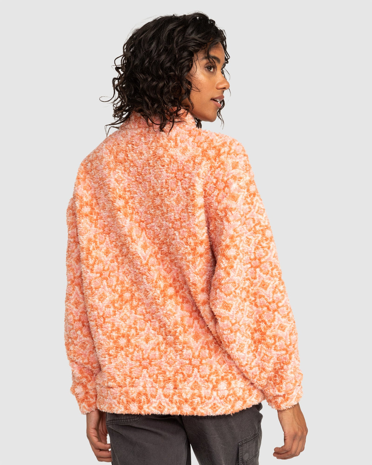 Womens Jive Talking Half Zip Polar Fleece Fresco Tile Apricot Brandy - Image 3