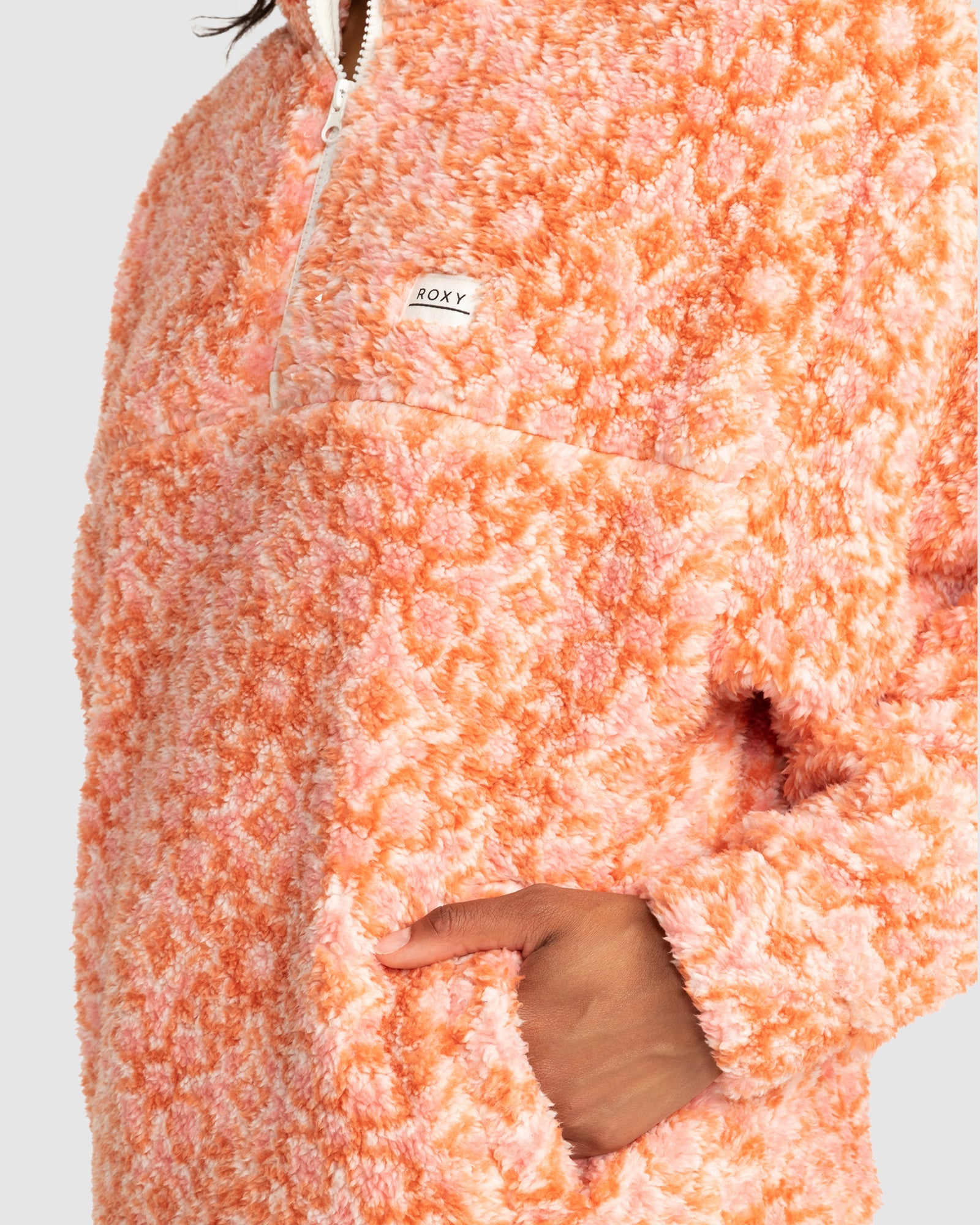 Womens Jive Talking Half Zip Polar Fleece Fresco Tile Apricot Brandy - Image 4