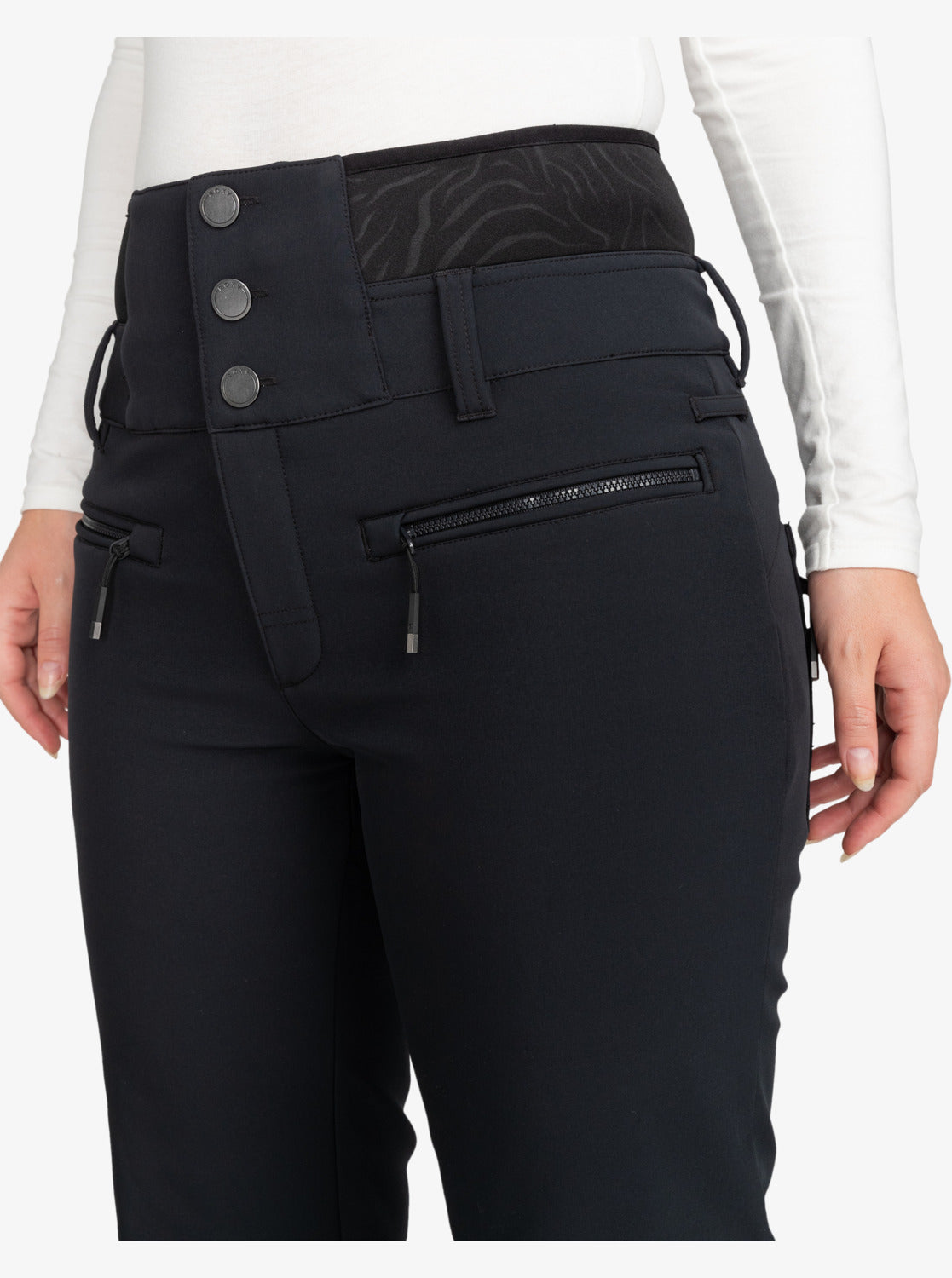 Roxy Womens Rising High Technical Snow Pants True Black