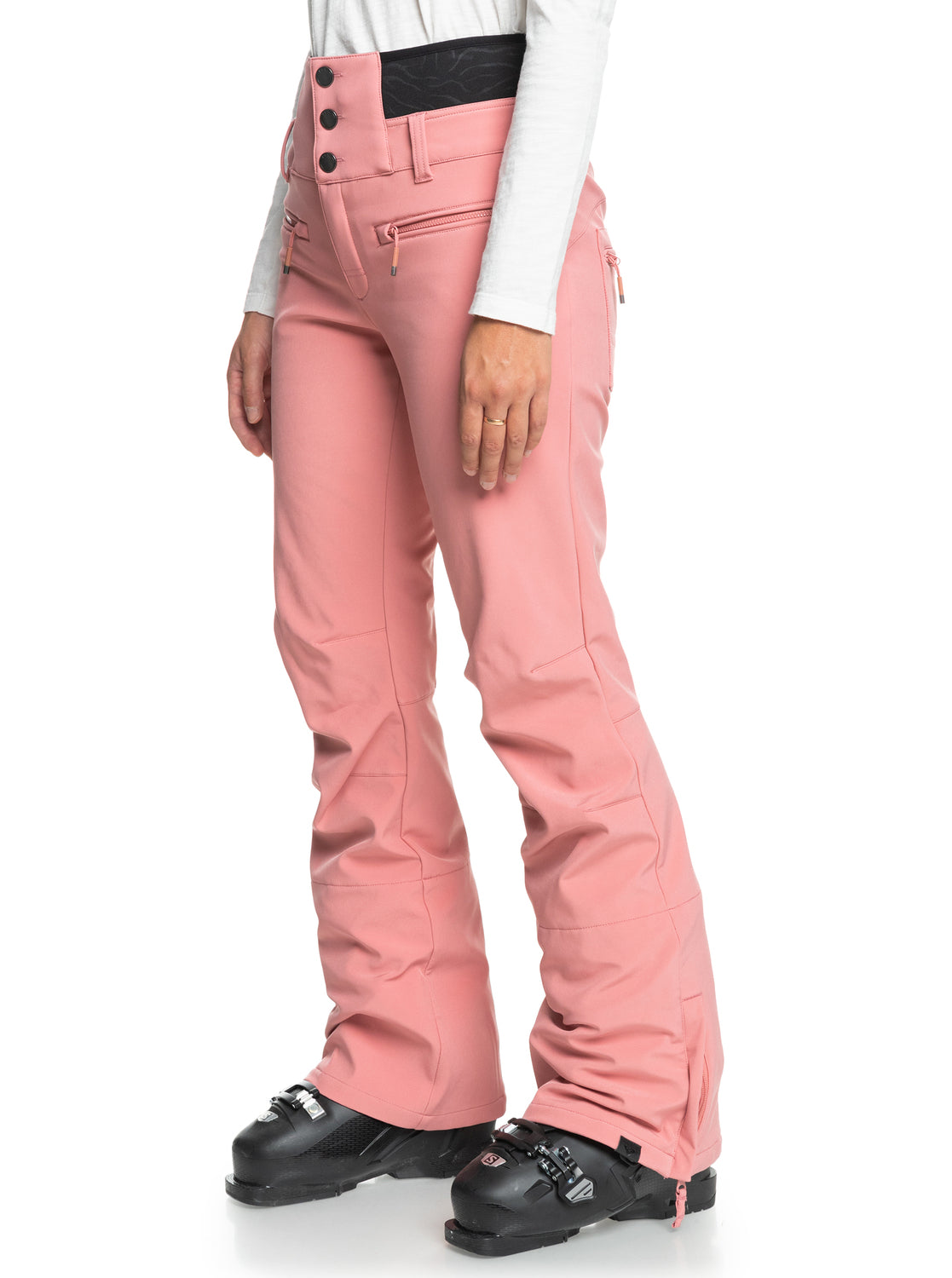 Roxy Womens Rising High Technical Snow Pants Dusty Rose