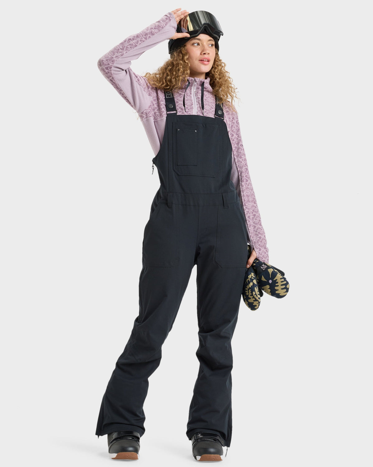Womens Rideout Bib Snowboard Pants True Black - Image 1
