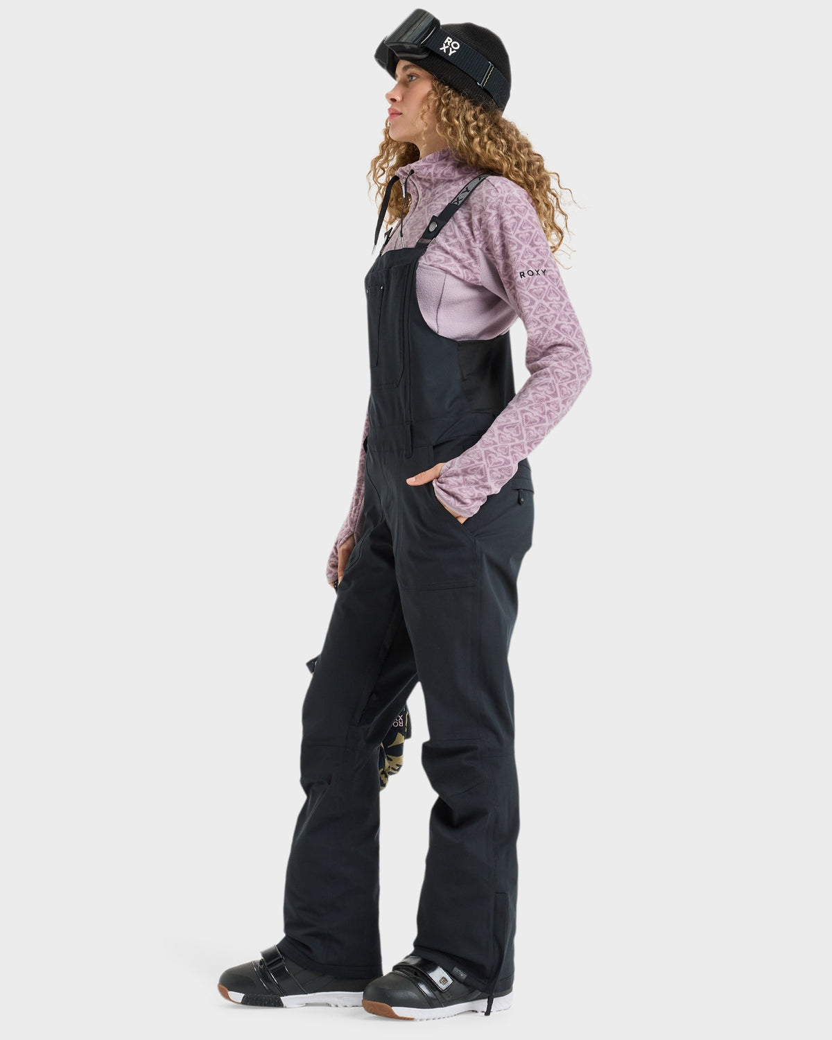 Womens Rideout Bib Snowboard Pants True Black - Image 4