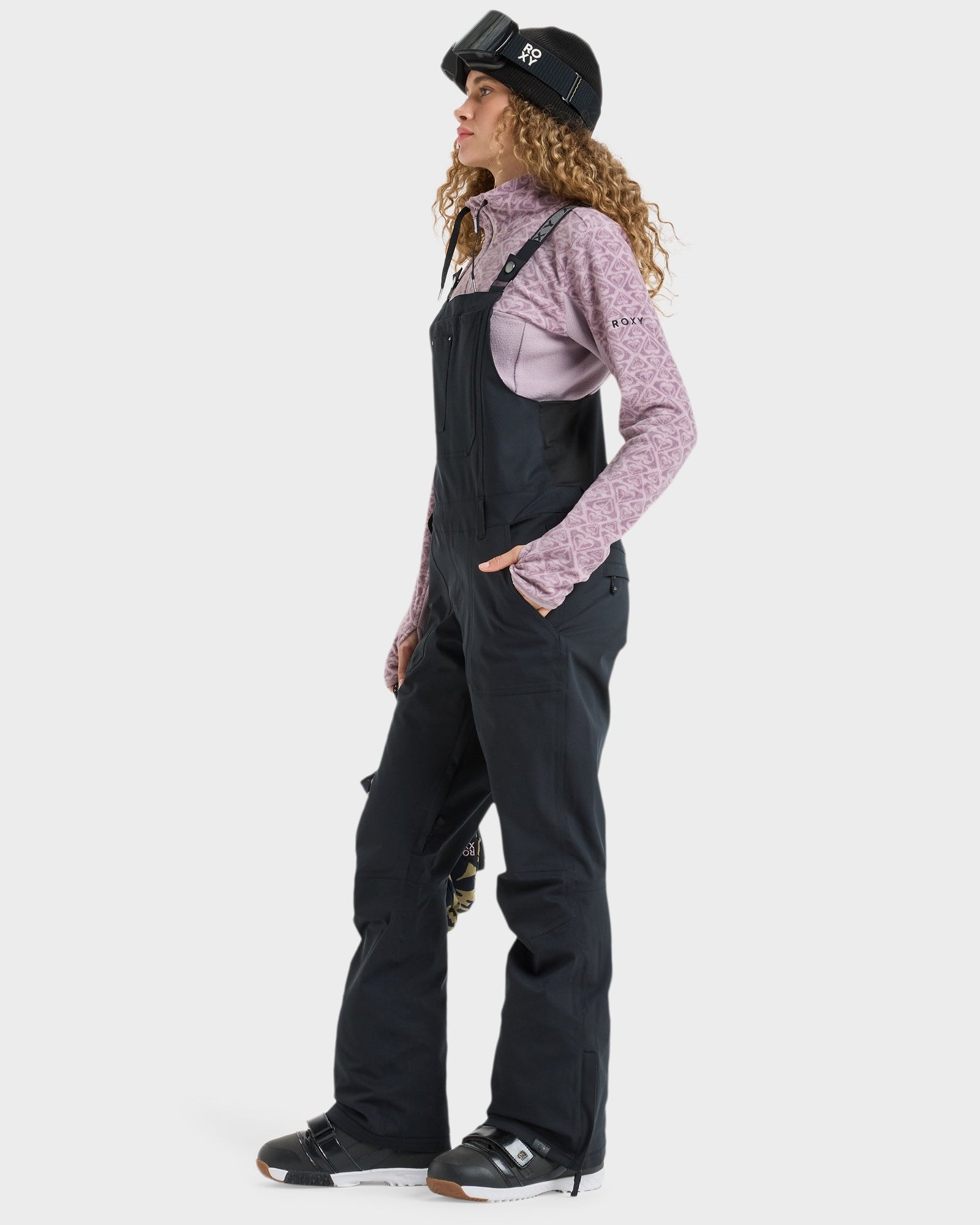 Womens Rideout Bib Snowboard Pants True Black - Image 4