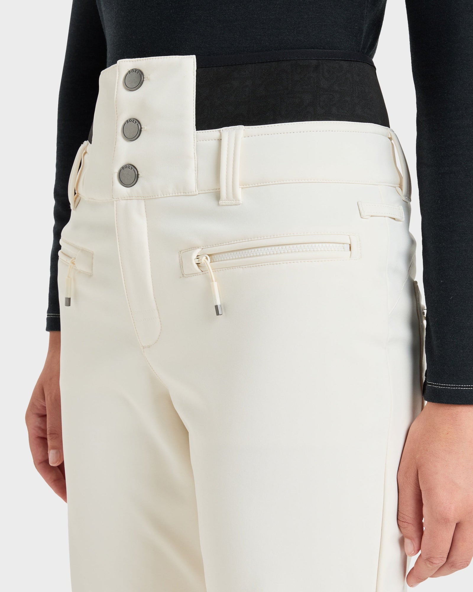 Womens Rising High Snowboard Pants Whisper White - Image 4