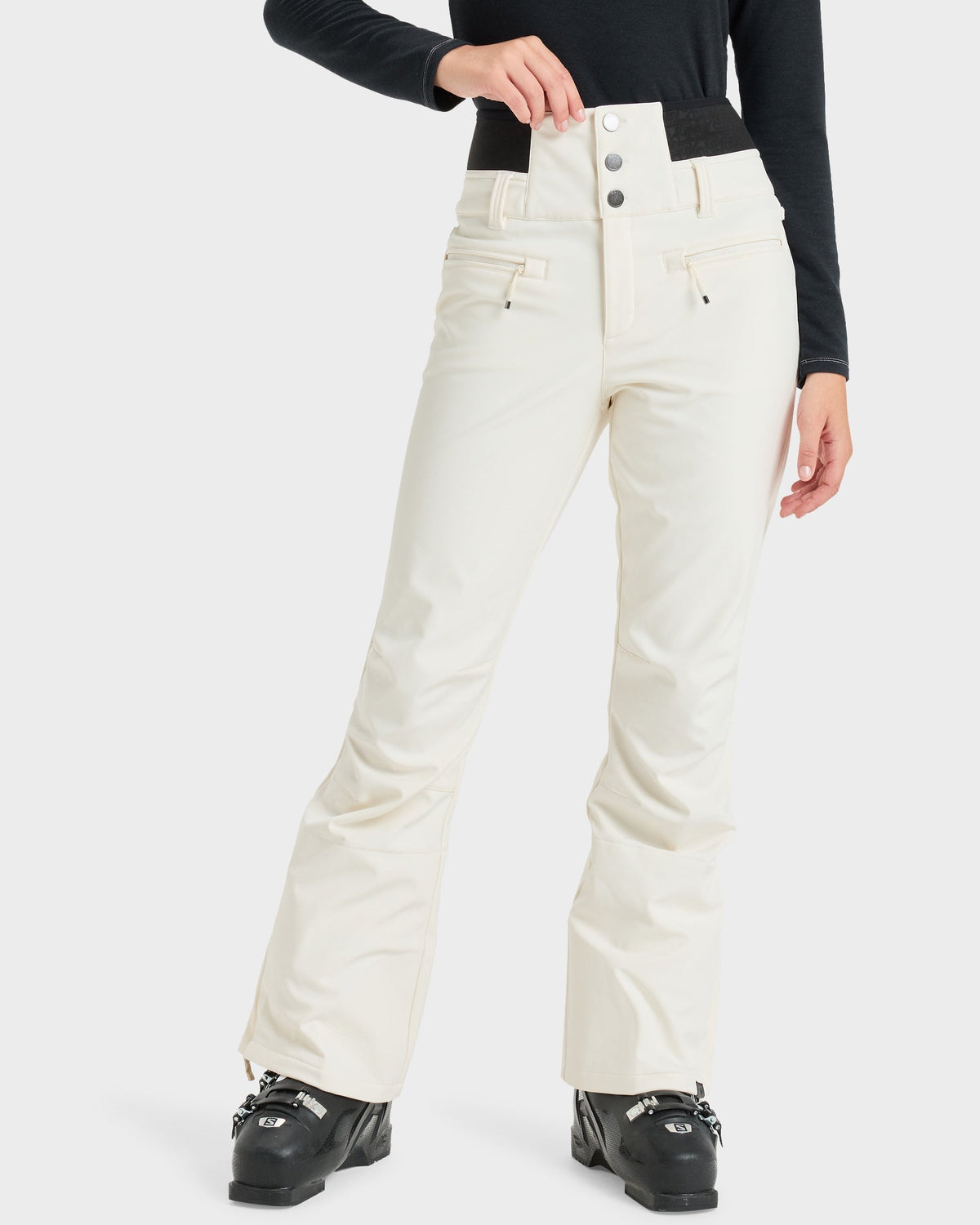 Womens Rising High Snowboard Pants Whisper White - Image 1