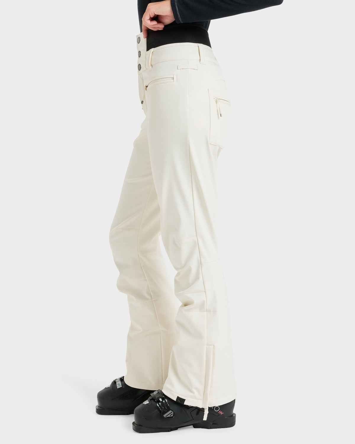 Womens Rising High Snowboard Pants Whisper White - Image 3