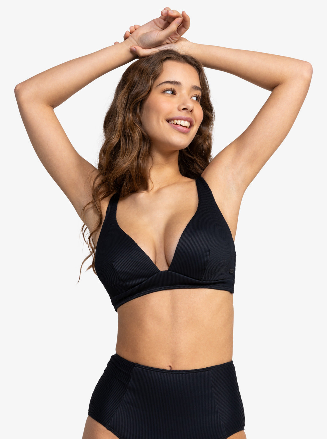 Womens Rib Roxy Love The Roller Bikini Top