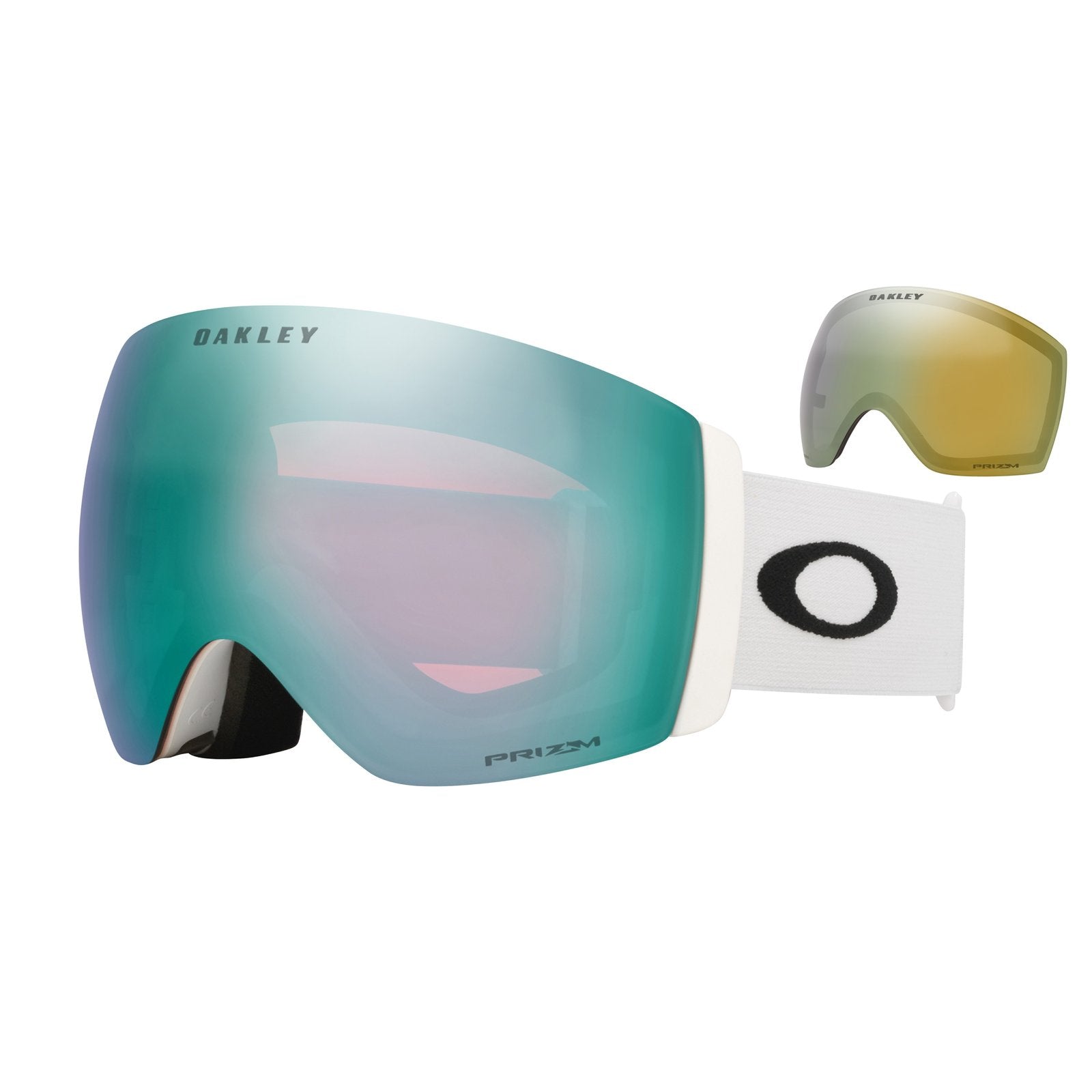 Flight Deck Pro L (Low Bridge Fit) Snow Goggle Matte White - Prizm Snow Sapphire Iridium Lens w/ Prizm Sage Gold Iridium Lens - Image 5