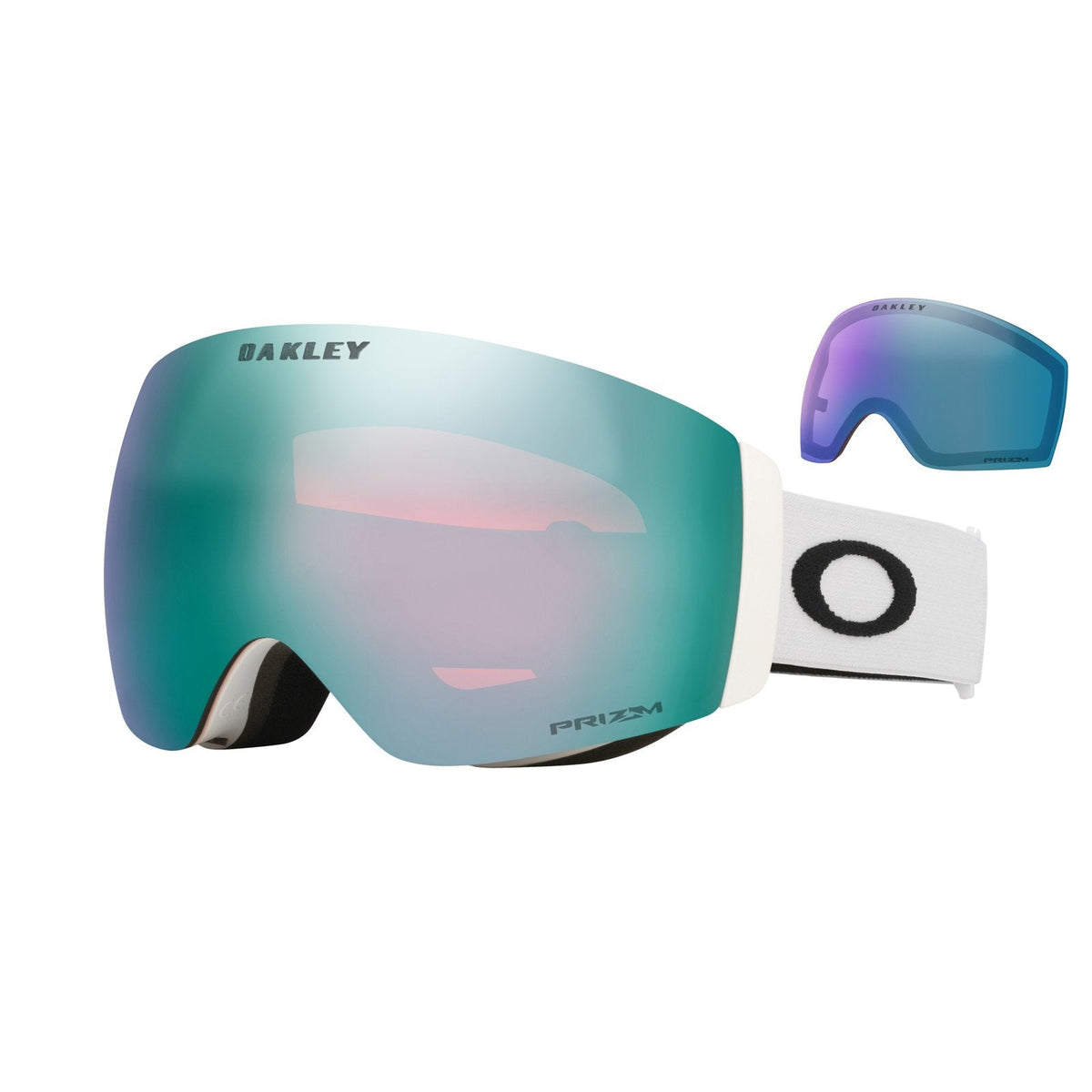 Flight Deck Pro M (Low Bridge Fit) Snow Goggle Matte White - Prizm Snow Sapphire Iridium Lens w/ Prizm Snow Iced Iridium Lens - Image 5