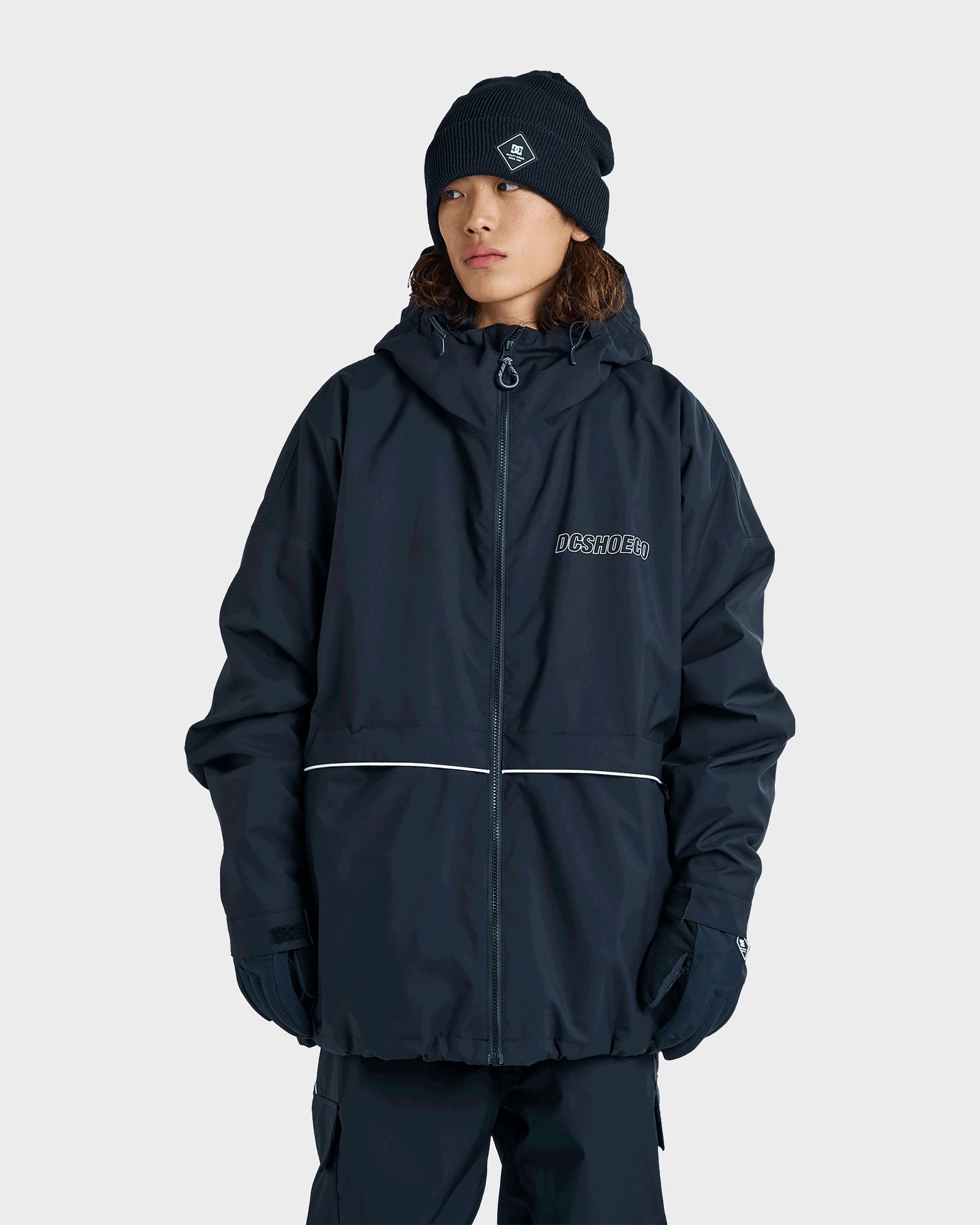 Mens Wide 10K Snowboard Jacket Black - Image 1