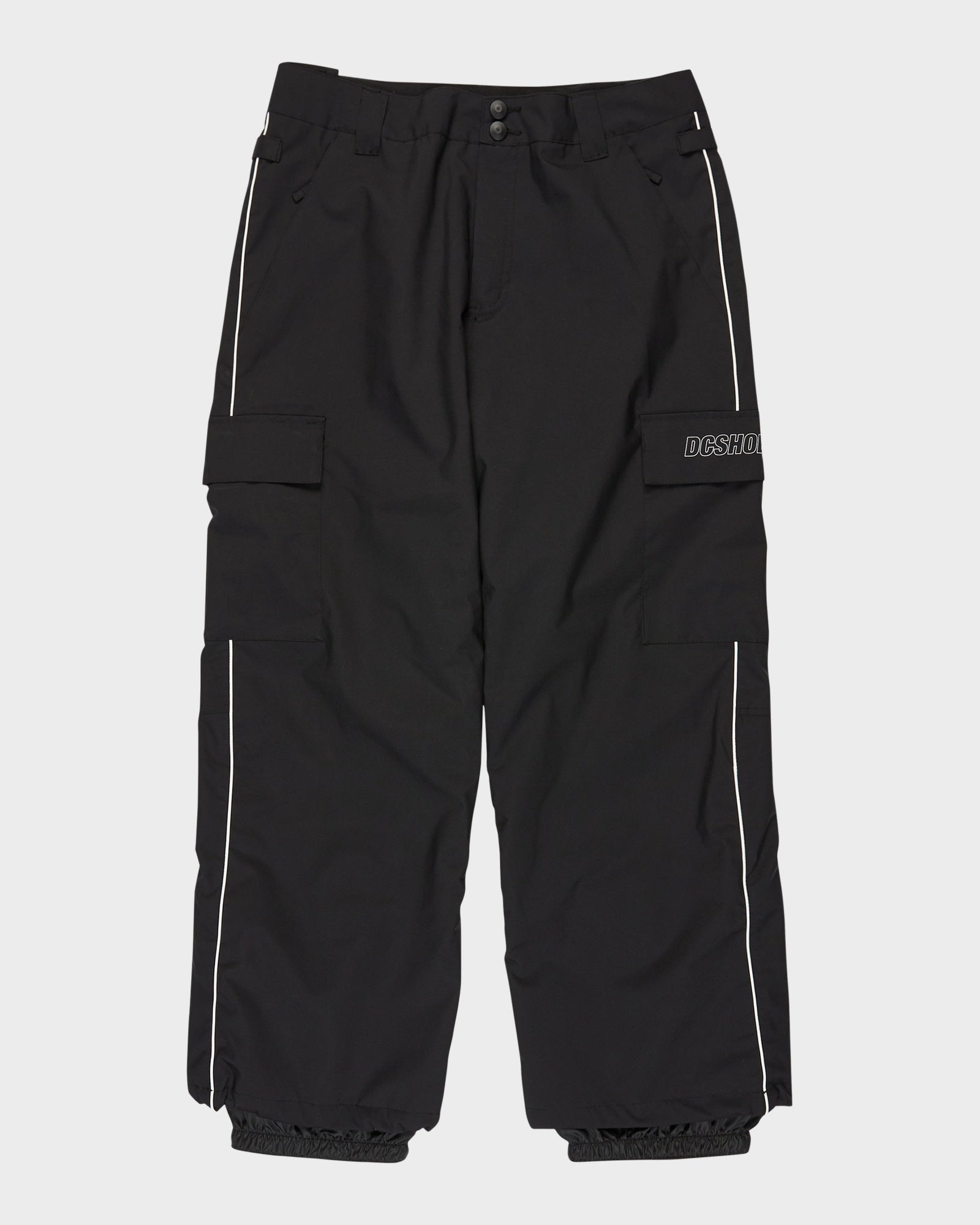 Mens Wide Cargo Snowboard Pants Black - Image 3