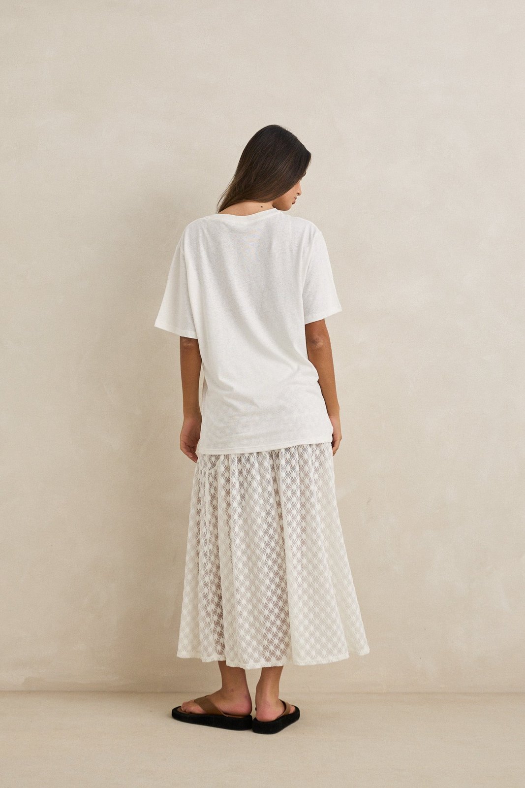 Gigi Lace Maxi Skirt White - Image 3