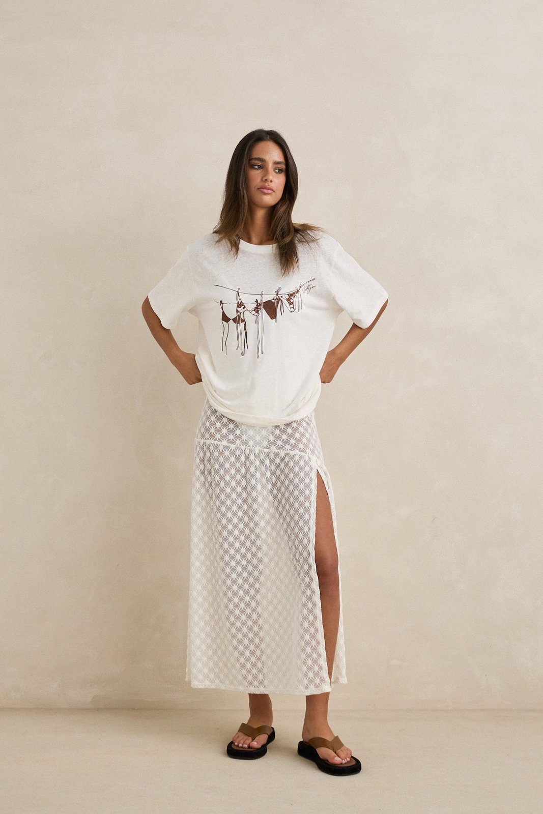 Gigi Lace Maxi Skirt White - Image 4