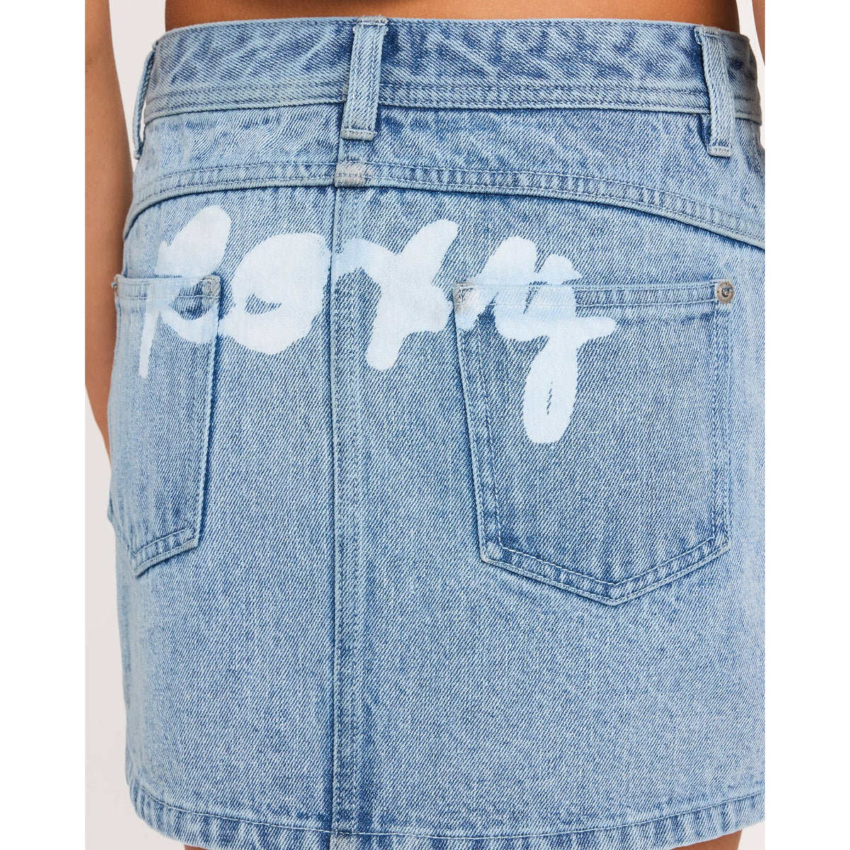 Girls Backslider Denim Mini Skirt Light Blue - Image 4