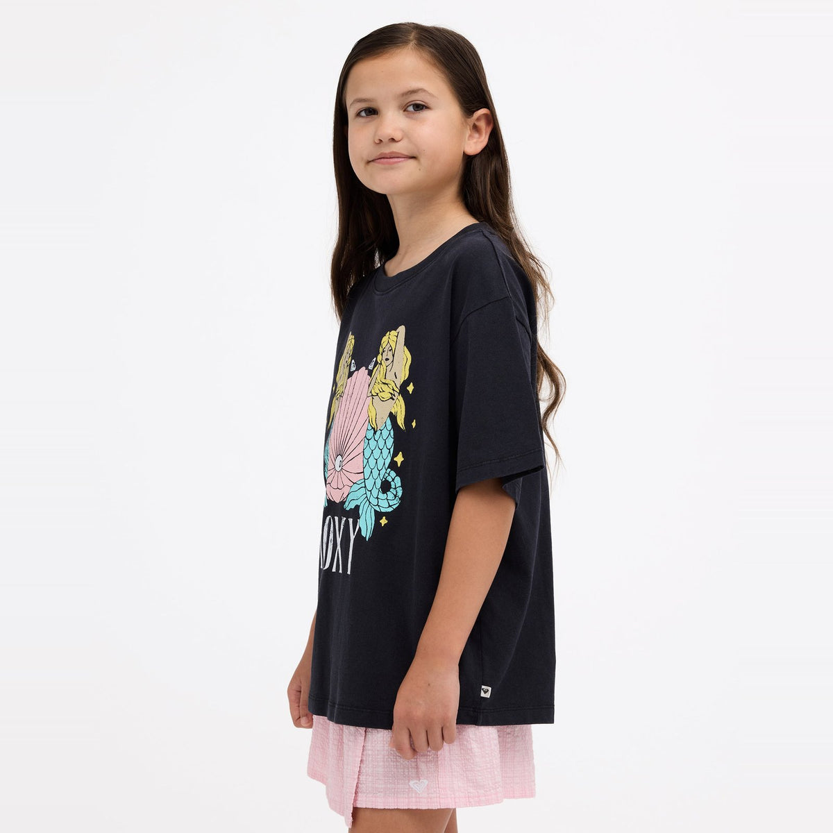 Girls Mermaid T-Shirt True Black - Image 3