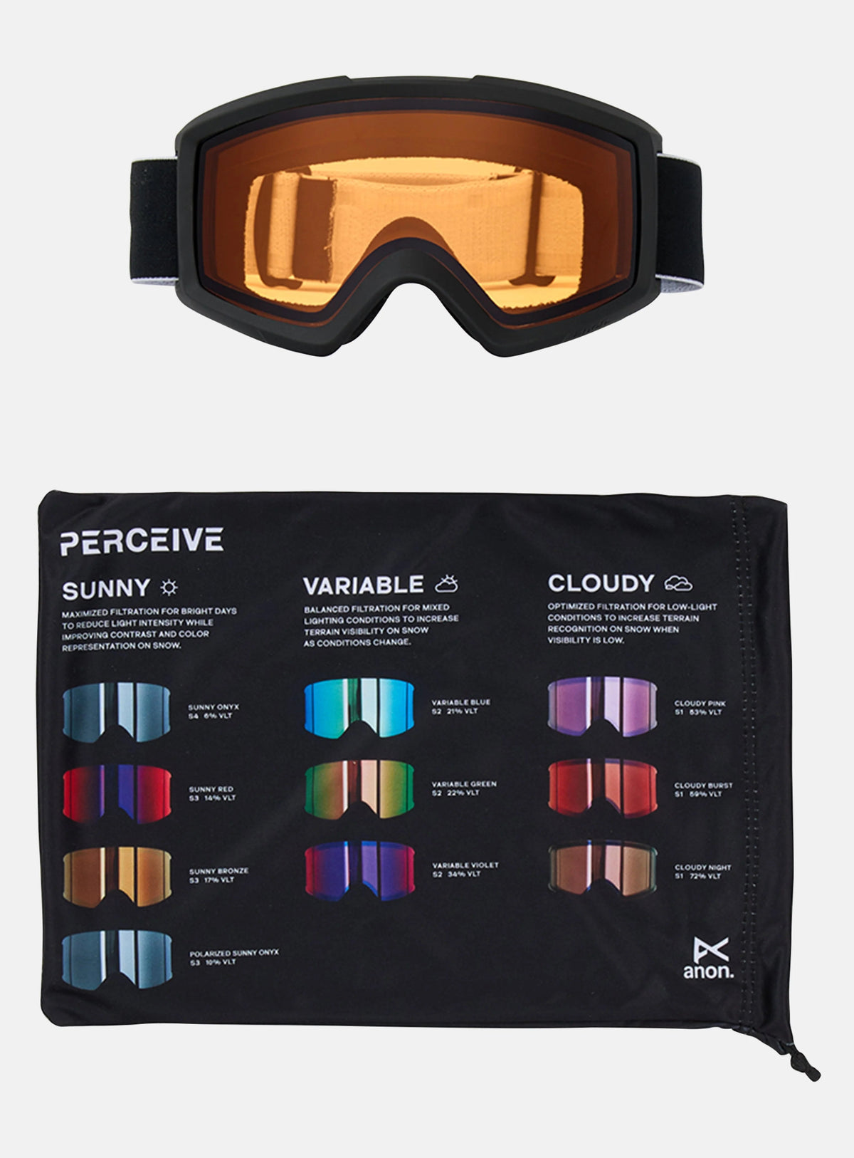 Helix 2.0 Snow Goggle Frame: Black, Lens: Amber - Image 5