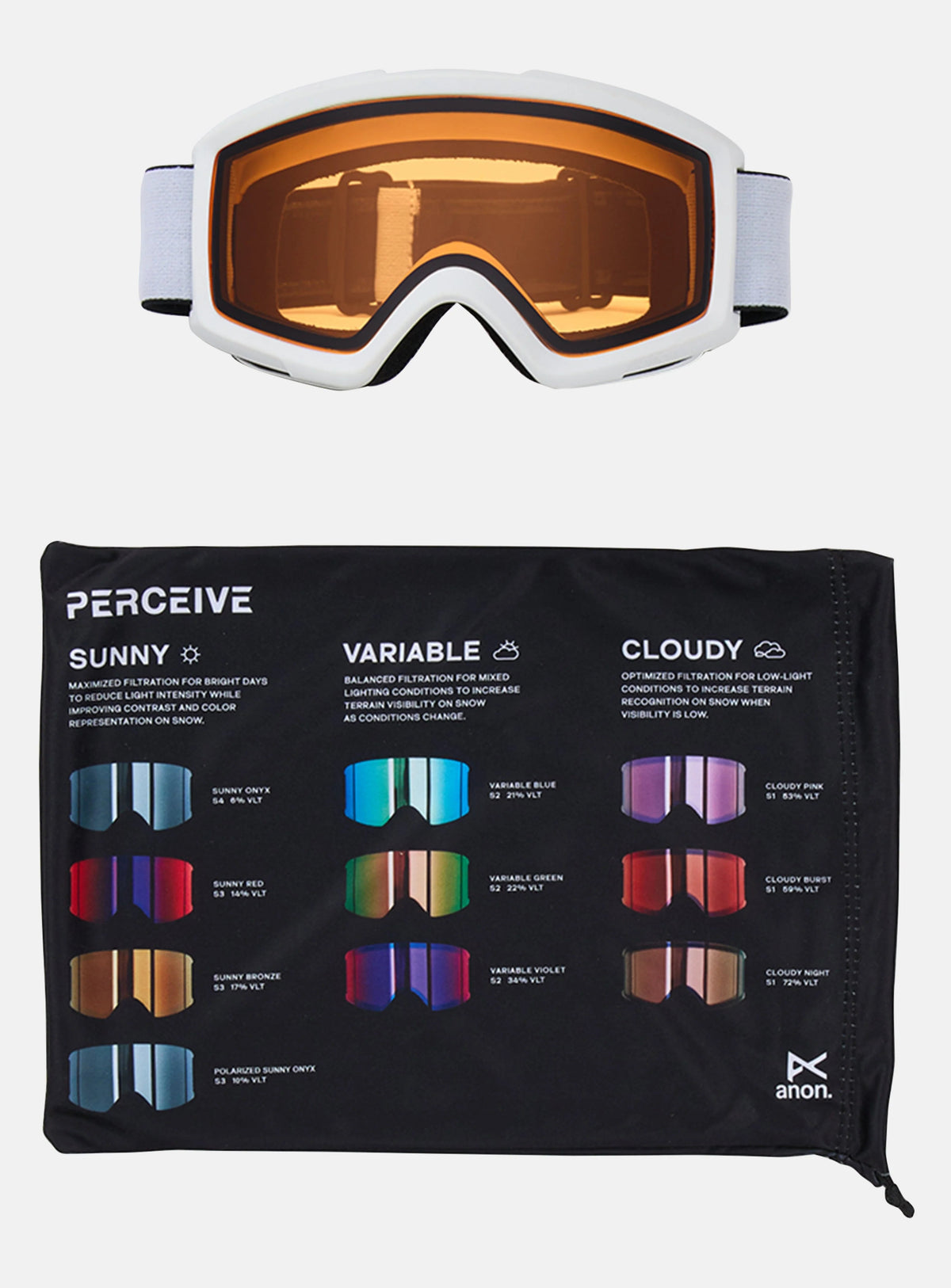 Helix 2.0 Snow Goggle Frame: White, Lens: Amber - Image 5