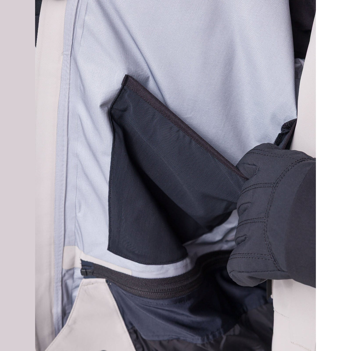Lighthouse Jacket Pale Grey/Black - Image 7