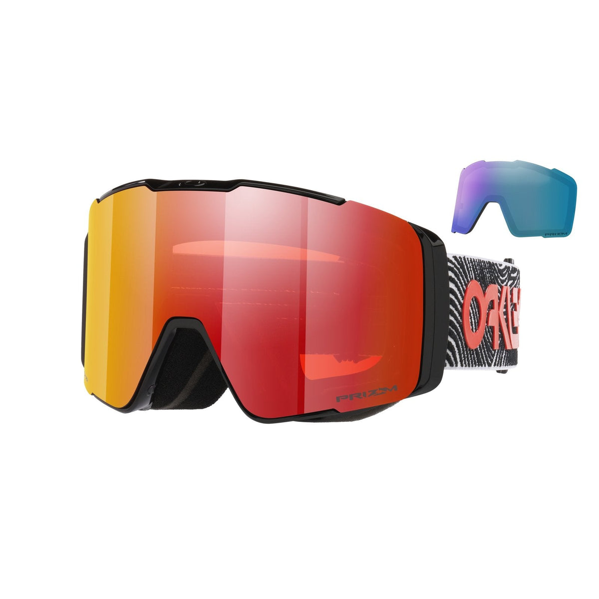 Line Miner Pro L (Low Bridge Fit) Snow Goggle WhtFngrpnt - Prizm Snow Torch Iridium Lens w/ Prizm Snow Iced Iridium Lens - Image 5