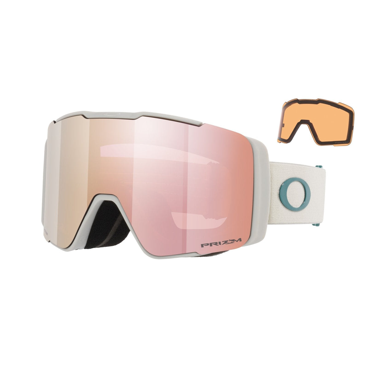 Line Miner Pro M (Low Bridge Fit) Snow Goggle Cool Grey - Prizm Rose Gold Iridium Lens w/ Prizm Snow Persimmon Lens - Image 5
