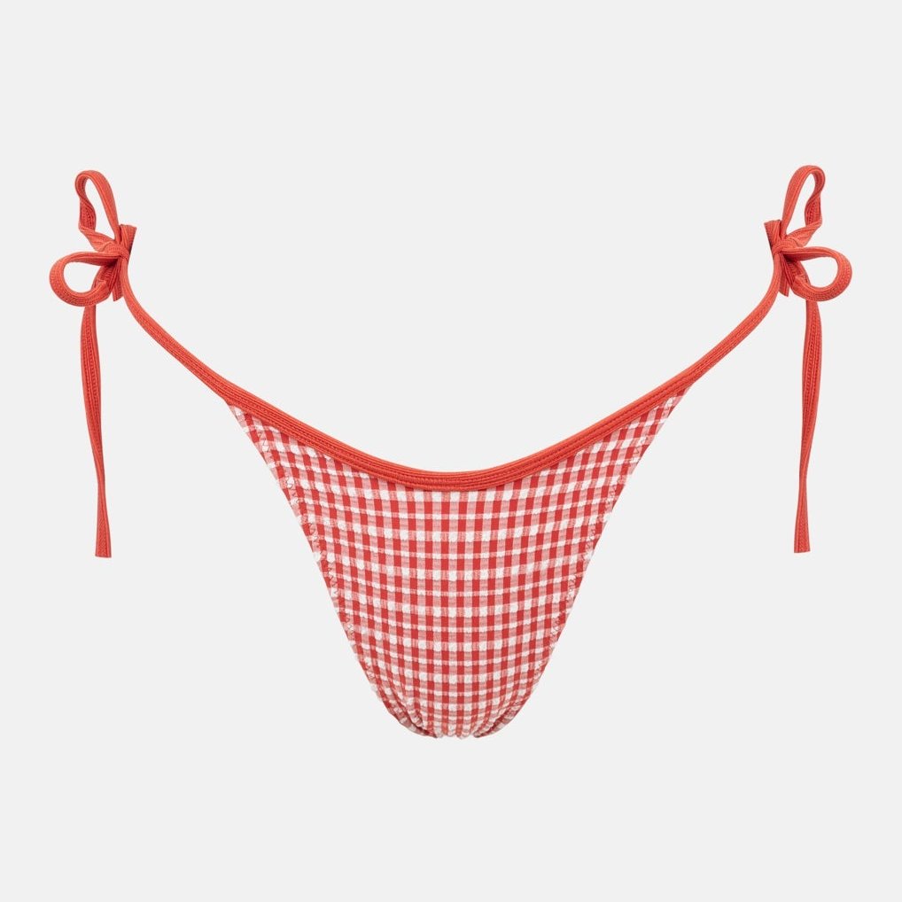 Lola Check Tie Side Hi Cut Pant Fire - Image 1