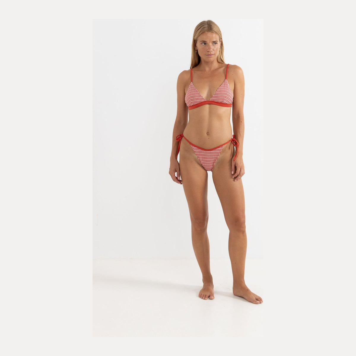 Lola Check Tie Side Hi Cut Pant Fire - Image 5