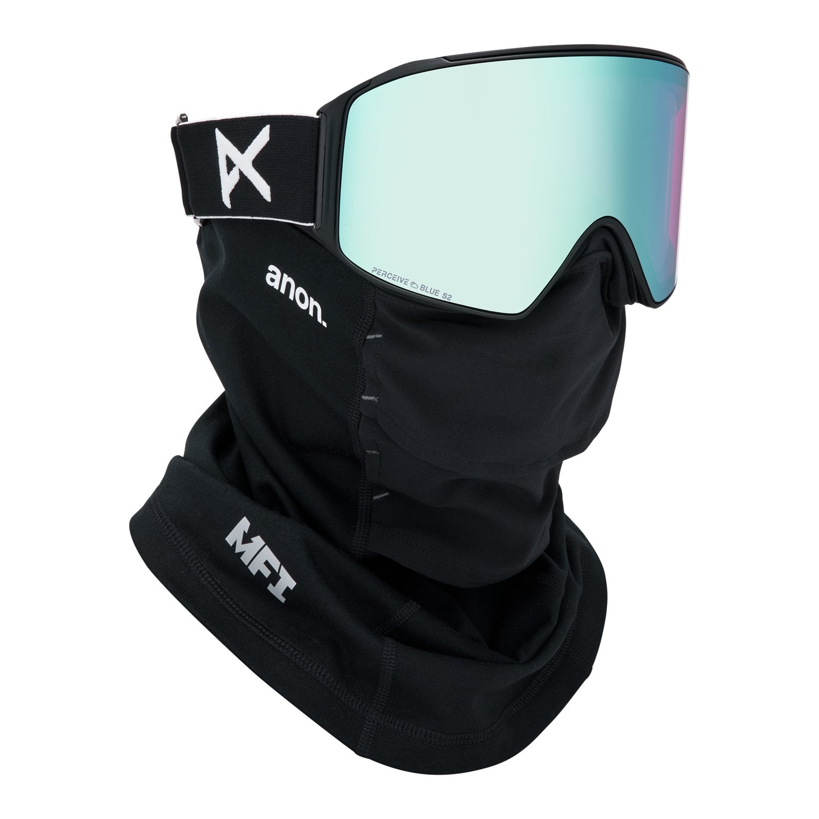 M4 Goggles (Cylindrical) + Bonus Lens + Mfi Face Mask Black - Perceive Variable Blue Lens (21% / S2) w/ Perceive Cloudy Pink Lens (53% / S1) - Image 5