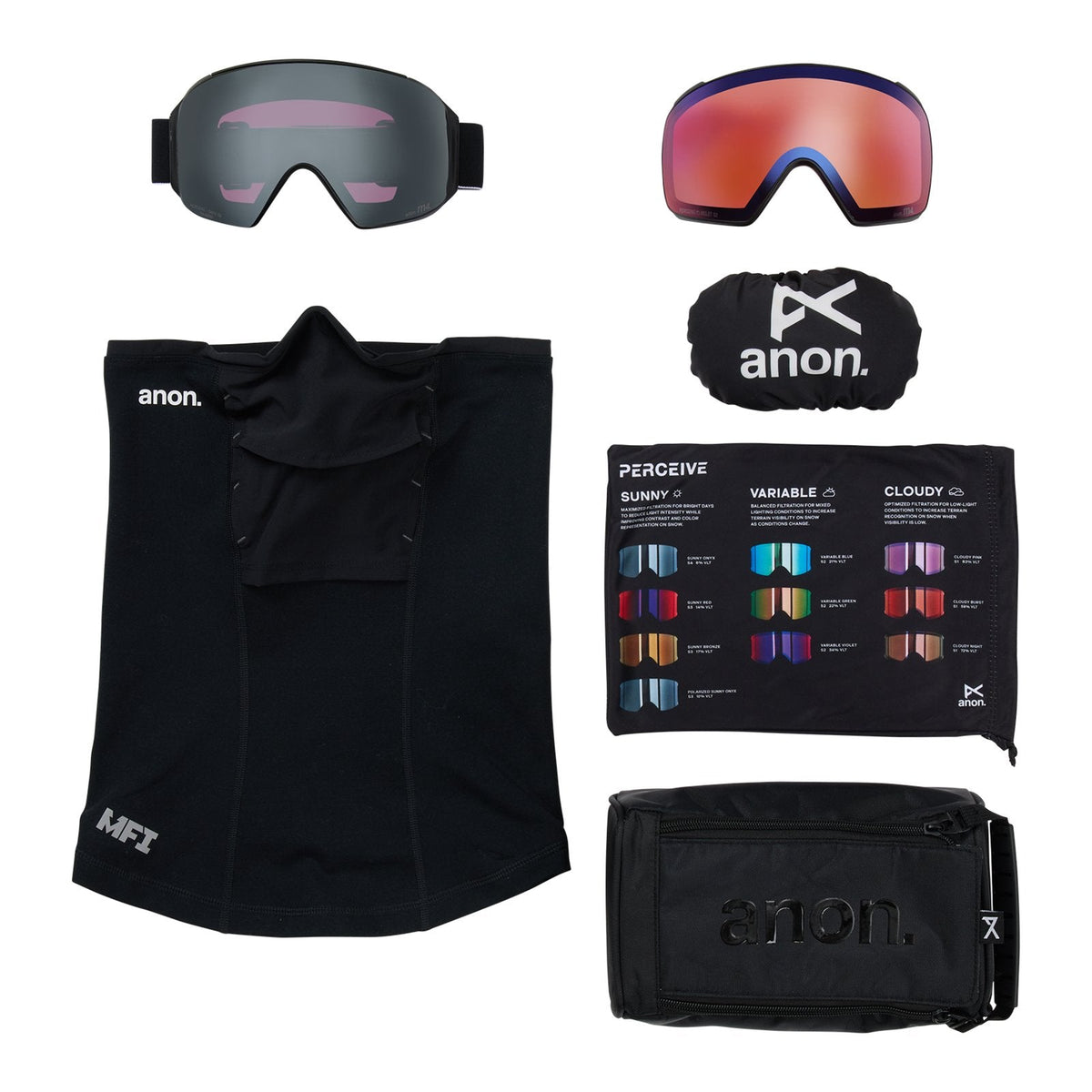 M4 Goggles (Toric) + Polarised Perceive Lens Black - Perceive Sunny Polarised Onyx Lens (10% / S3) w/ Perceive Variable Violet Lens (34% / S2) - Image 6