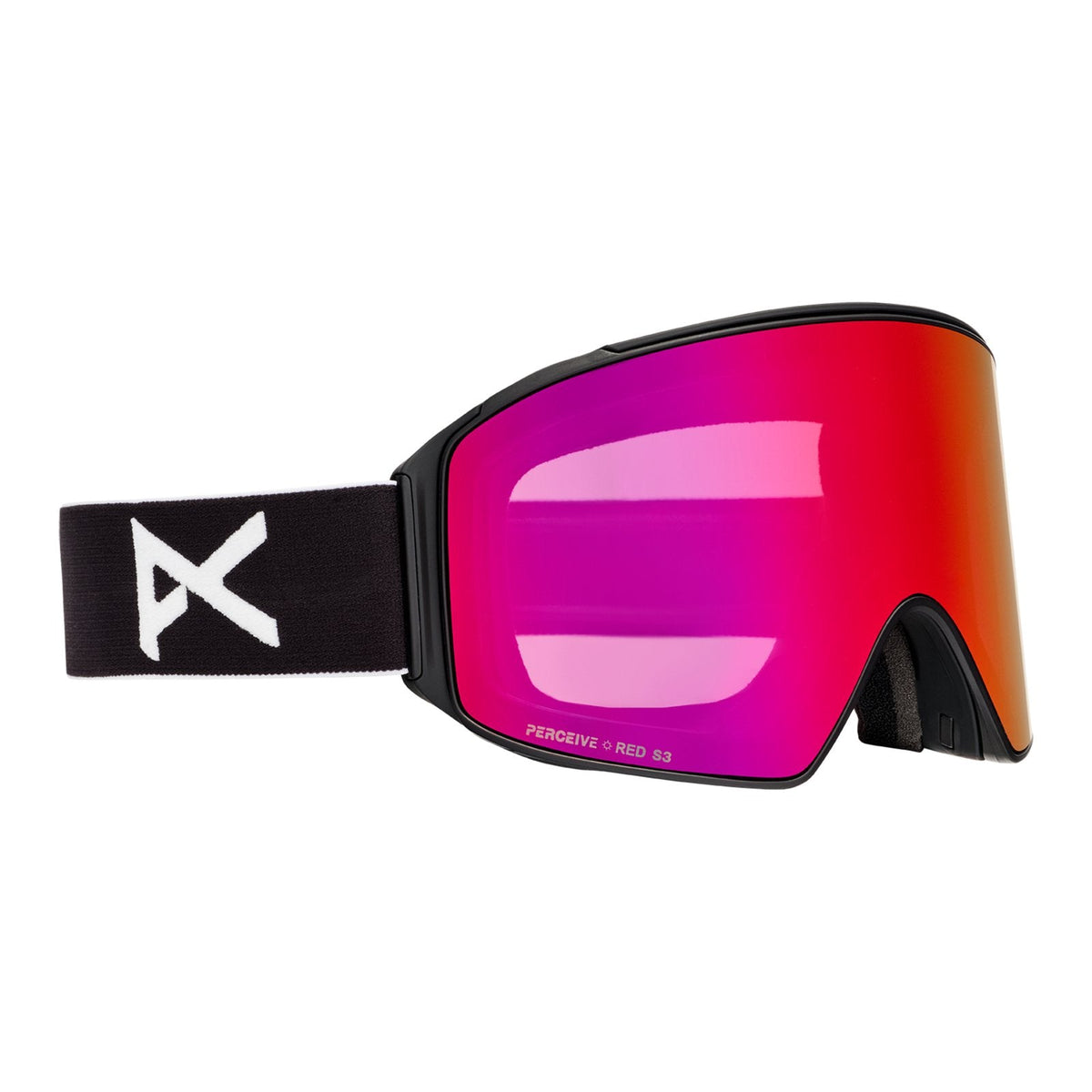M4 Low Bridge Fit Goggles (Cylindrical) + Bonus Lens + Mfi Face Mask Black - Perceive Sunny Red Lens (14% / S3) w/ Perceive Cloudy Burst Lens (59% / S1) - Image 3