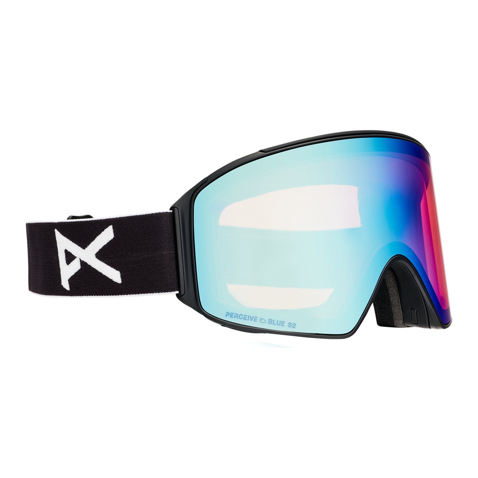 M4 Low Bridge Fit Goggles (Cylindrical) + Bonus Lens + Mfi Face Mask Black - Perceive Variable Blue Lens (21% / S2) w/ Perceive Cloudy Pink Lens (53% / S1) - Image 3