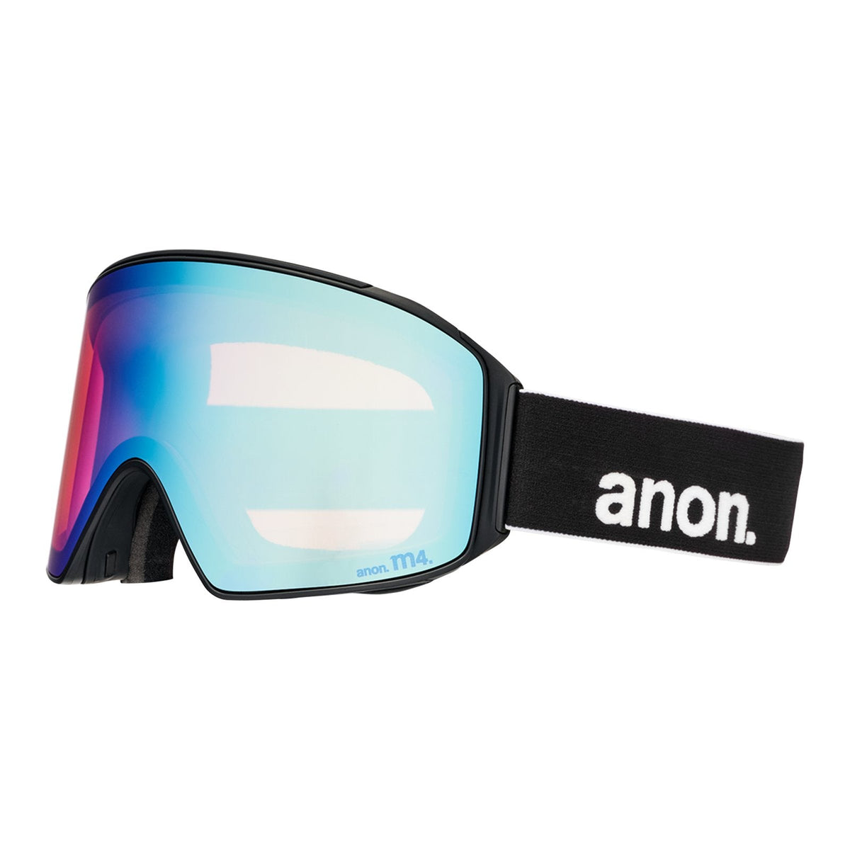 M4 Low Bridge Fit Goggles (Cylindrical) + Bonus Lens + Mfi Face Mask Black - Perceive Variable Blue Lens (21% / S2) w/ Perceive Cloudy Pink Lens (53% / S1) - Image 1