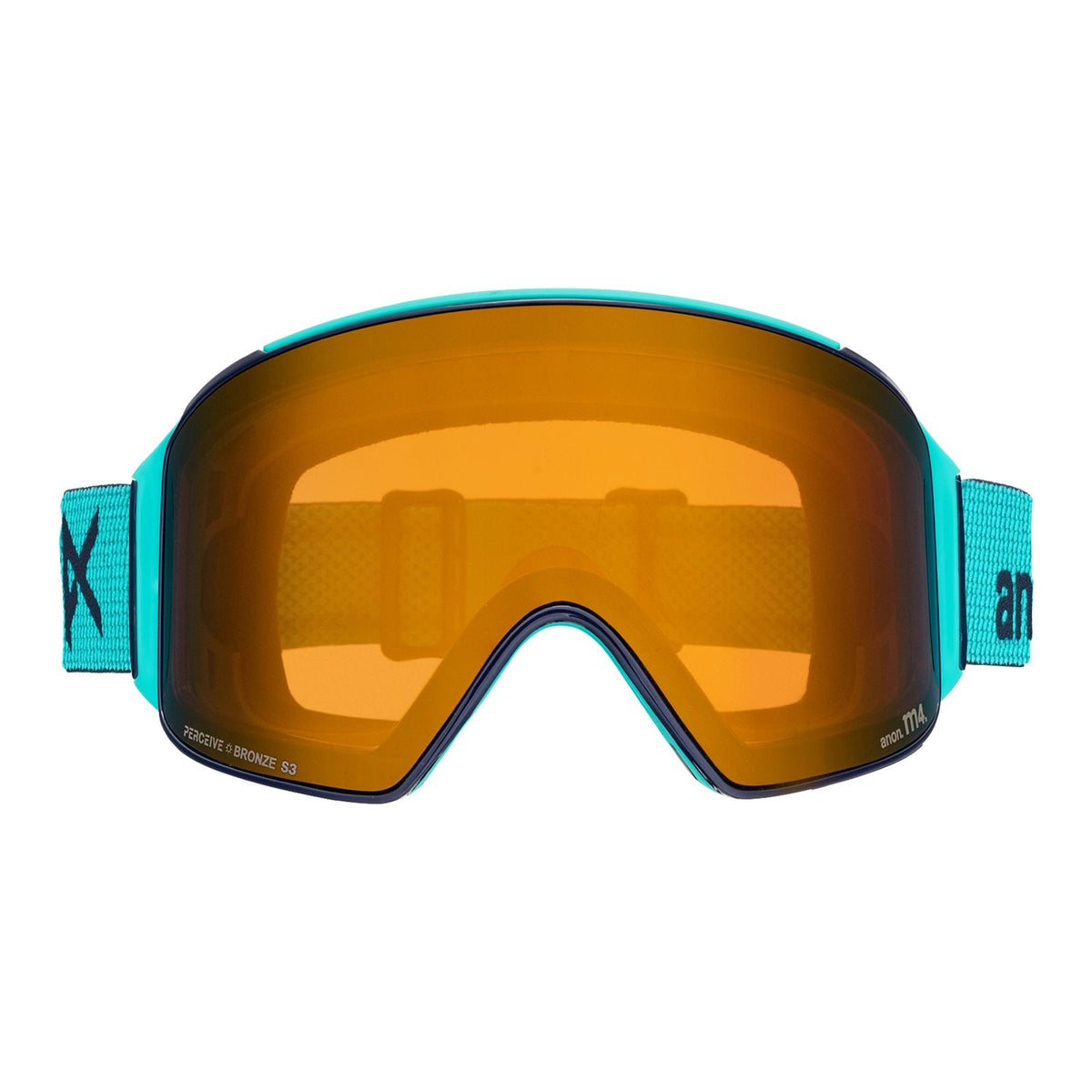 M4 Low Bridge Fit Goggles (Cylindrical) + Bonus Lens + Mfi Face Mask Marine - Perceive Sunny Bronze Lens (17% / S3) w/ Perceive Cloudy Burst Lens (59% / S1) - Image 2
