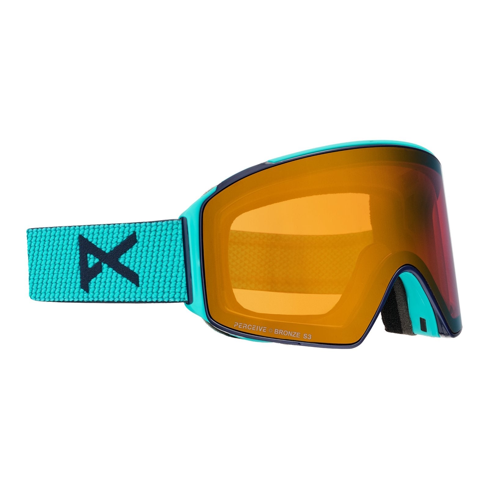 M4 Low Bridge Fit Goggles (Cylindrical) + Bonus Lens + Mfi Face Mask Marine - Perceive Sunny Bronze Lens (17% / S3) w/ Perceive Cloudy Burst Lens (59% / S1) - Image 3