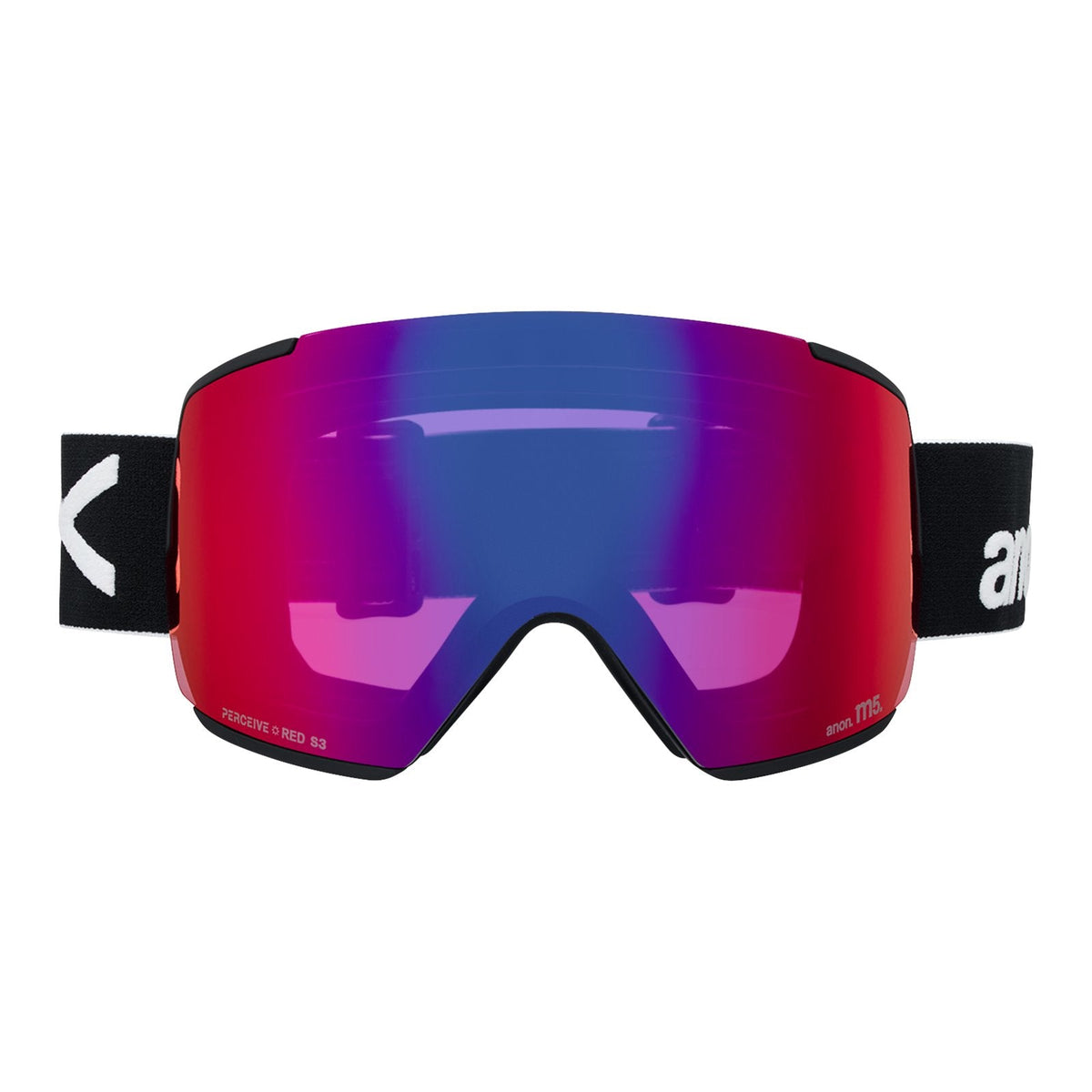M5 Goggles + Bonus Lens + Mfi Face Mask Black - Perceive Sunny Red Lens (14% / S3) w/ Perceive Cloudy Burst Lens (59% / S1) - Image 2