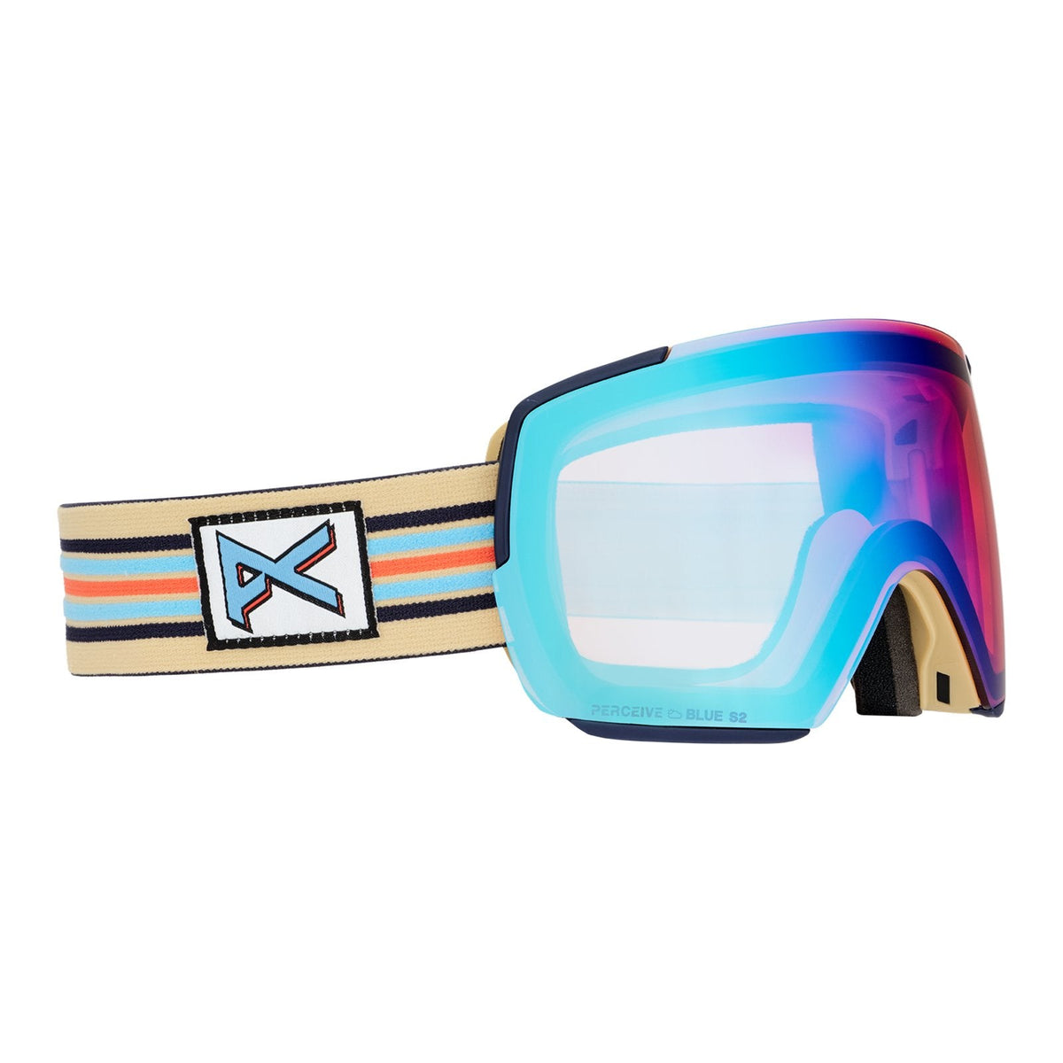 M5S Goggles + Bonus Lens + Mfi Face Mask Vintage - Perceive Variable Blue Lens (21% / S2) w/ Perceive Cloudy Pink Lens (53% / S1) - Image 3